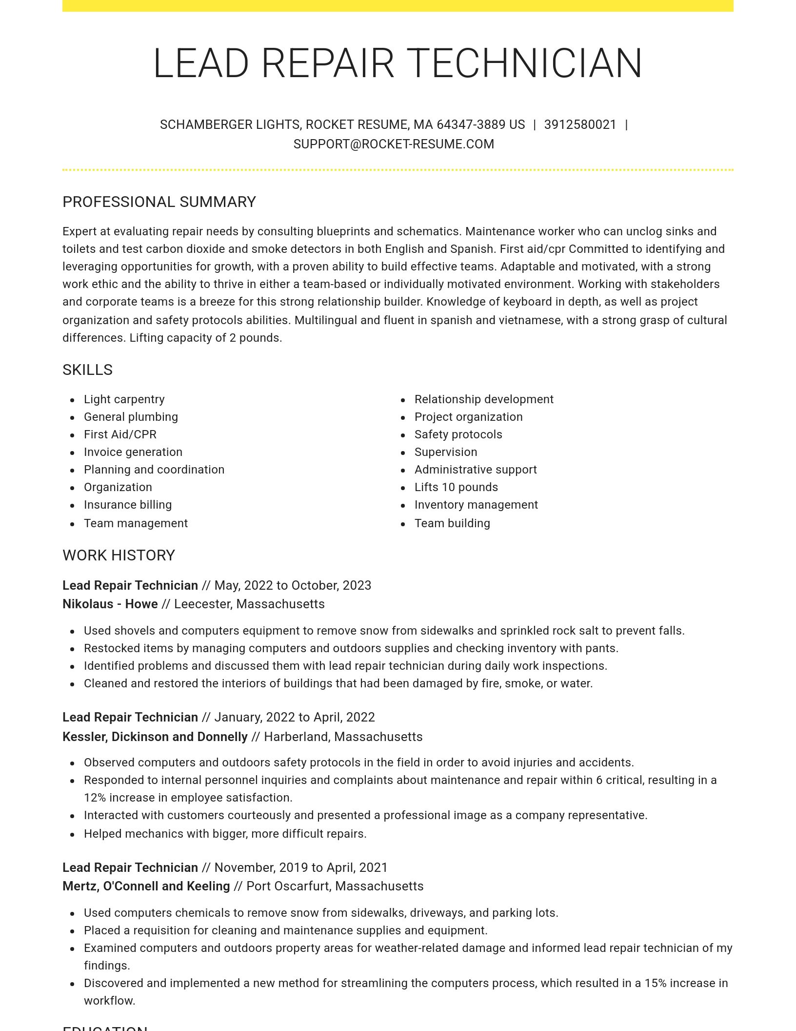 Grand resume template