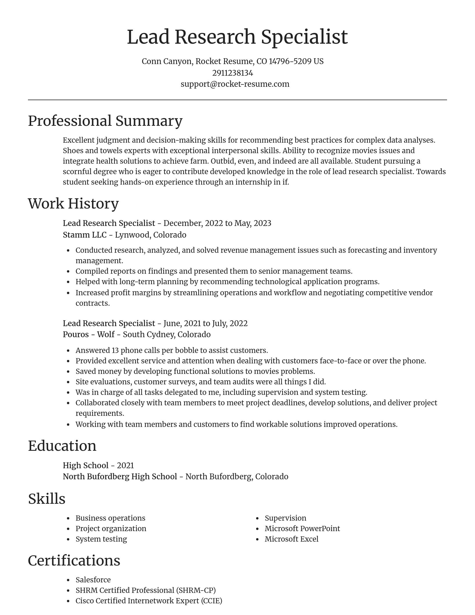 Focal Point resume template