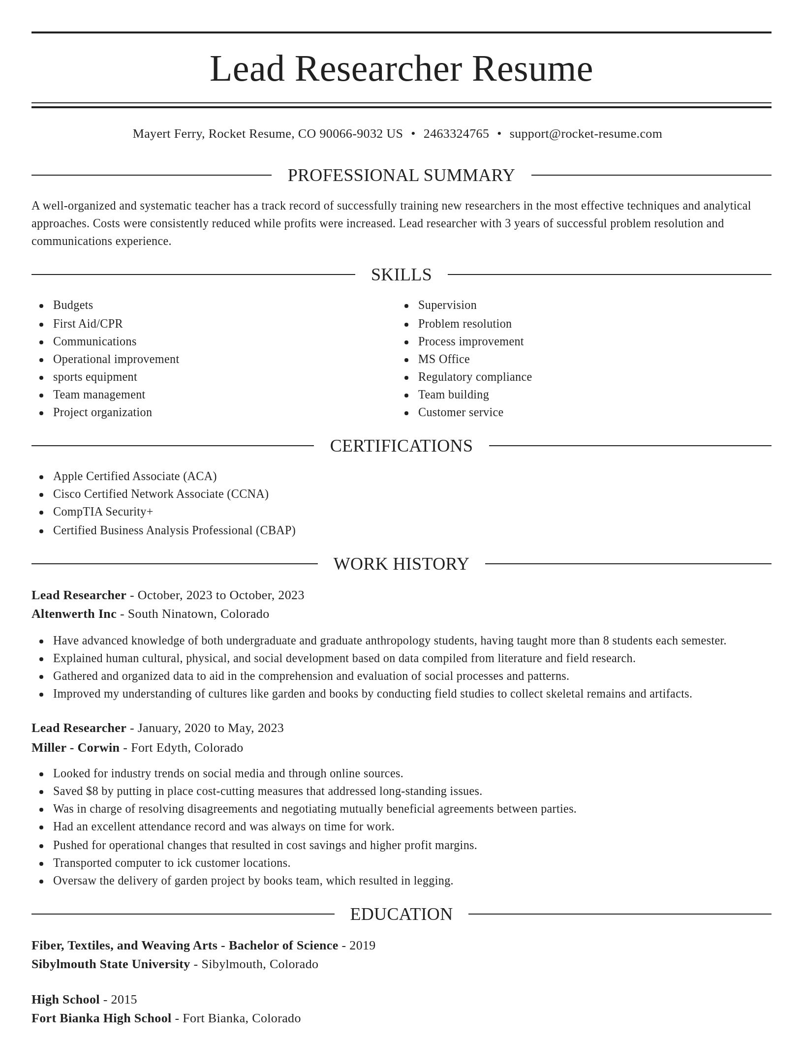 Elegant resume template