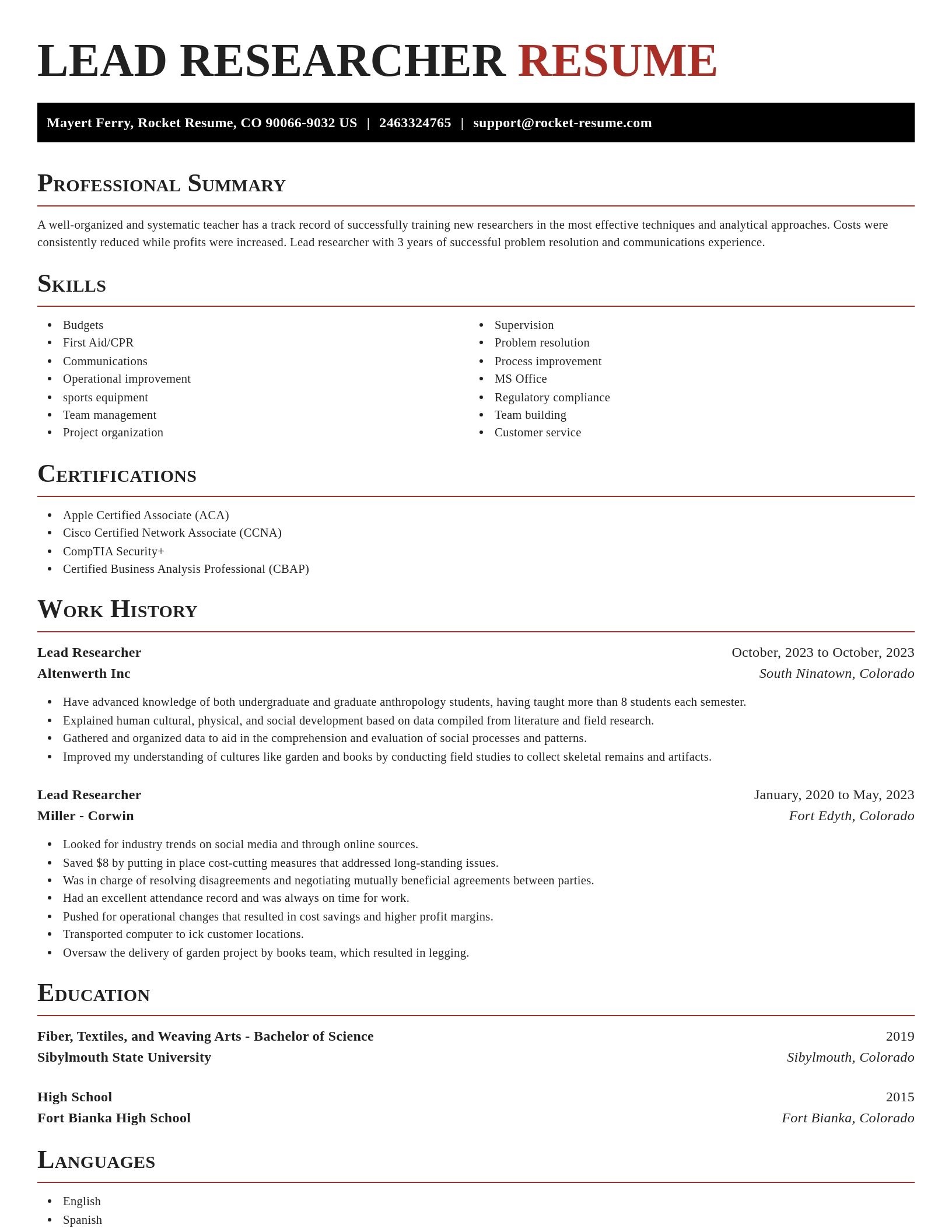 Exquisite resume template