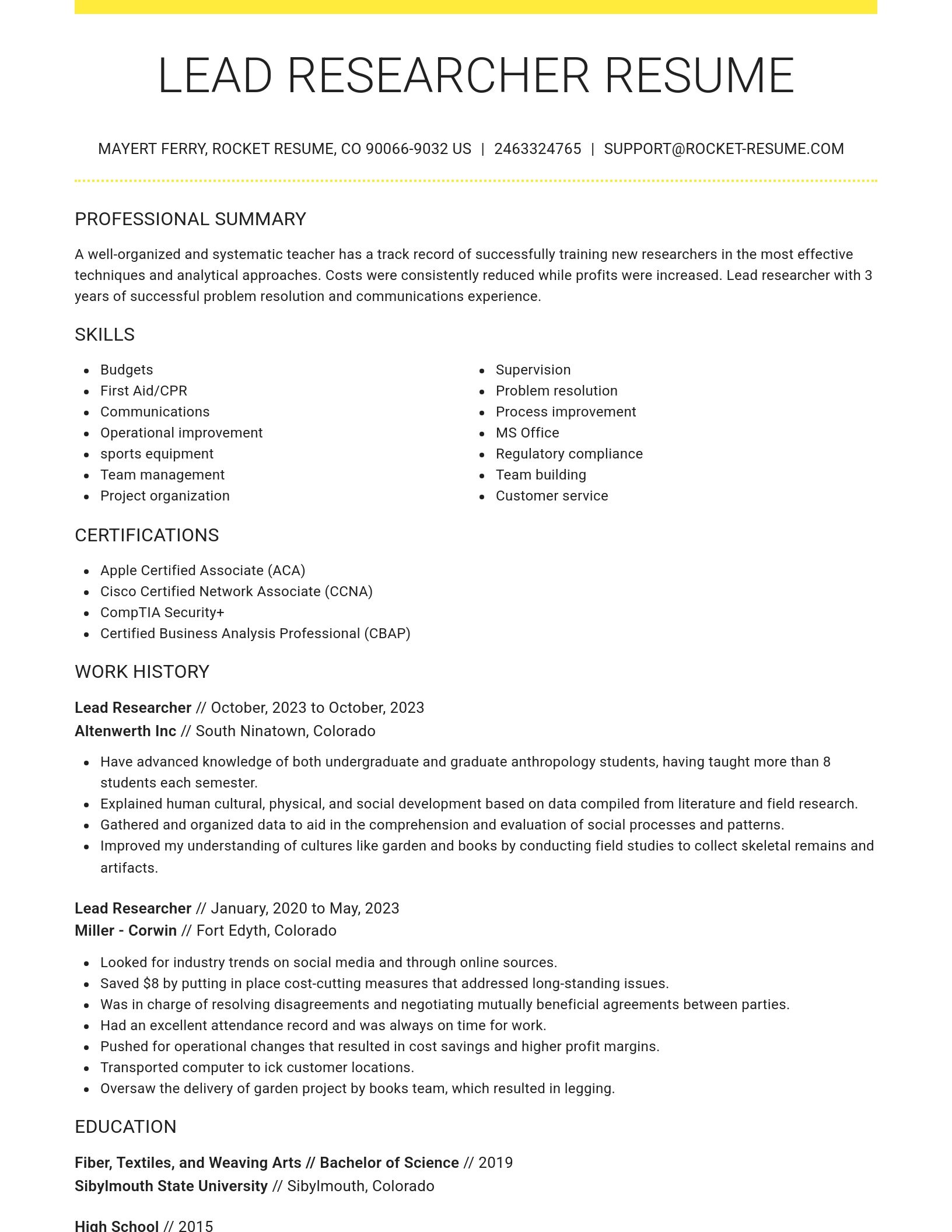 Grand resume template