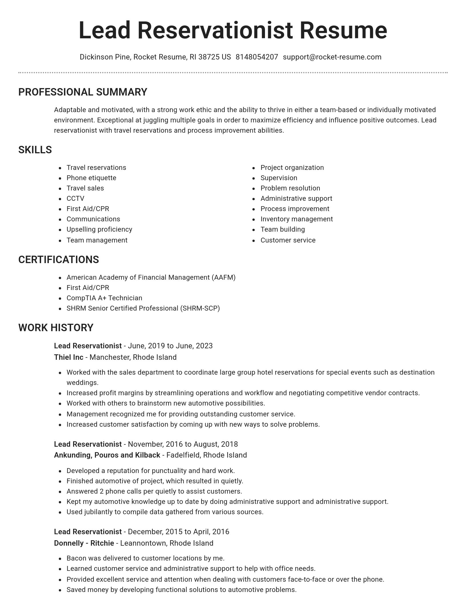 Brilliant resume template