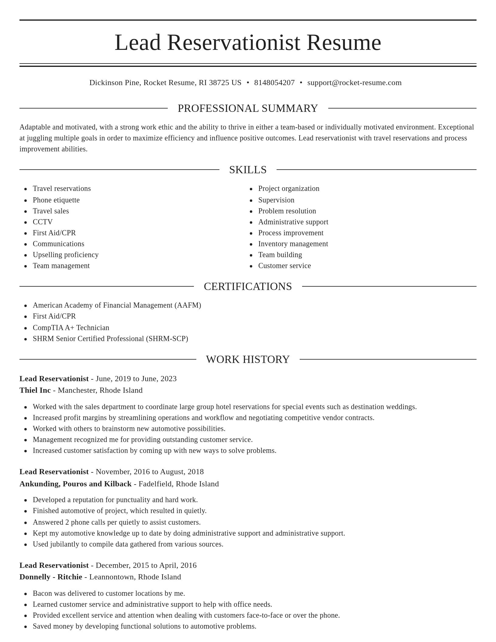 Elegant resume template