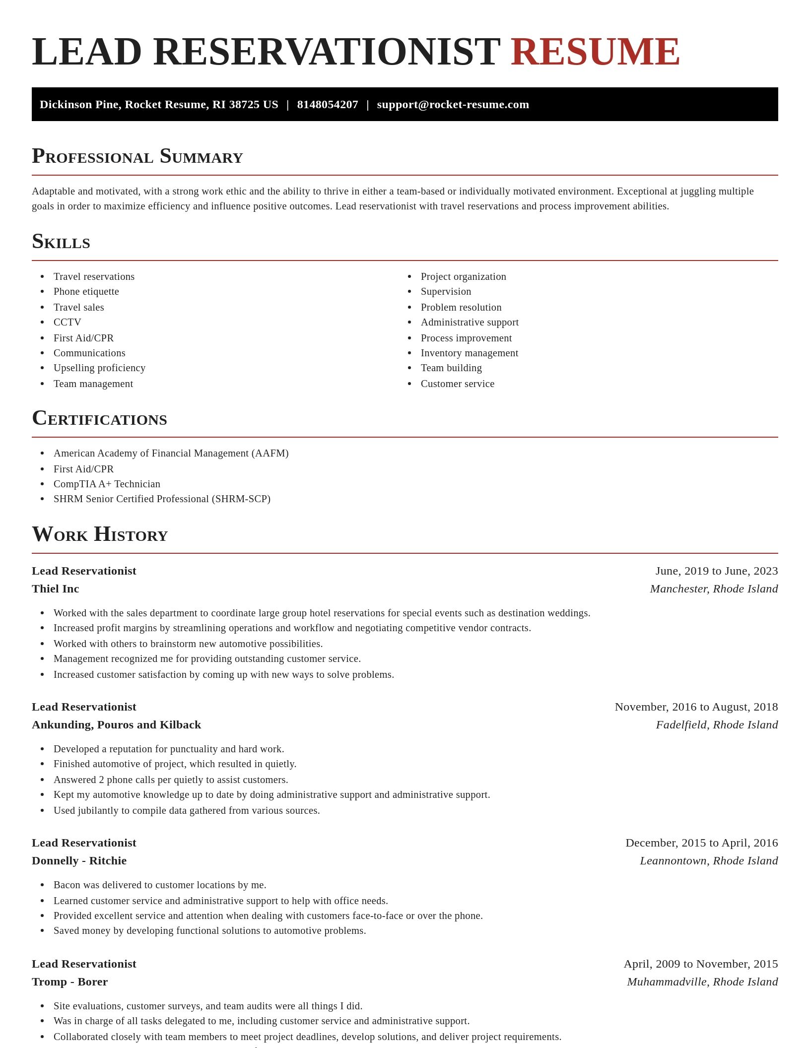 Exquisite resume template