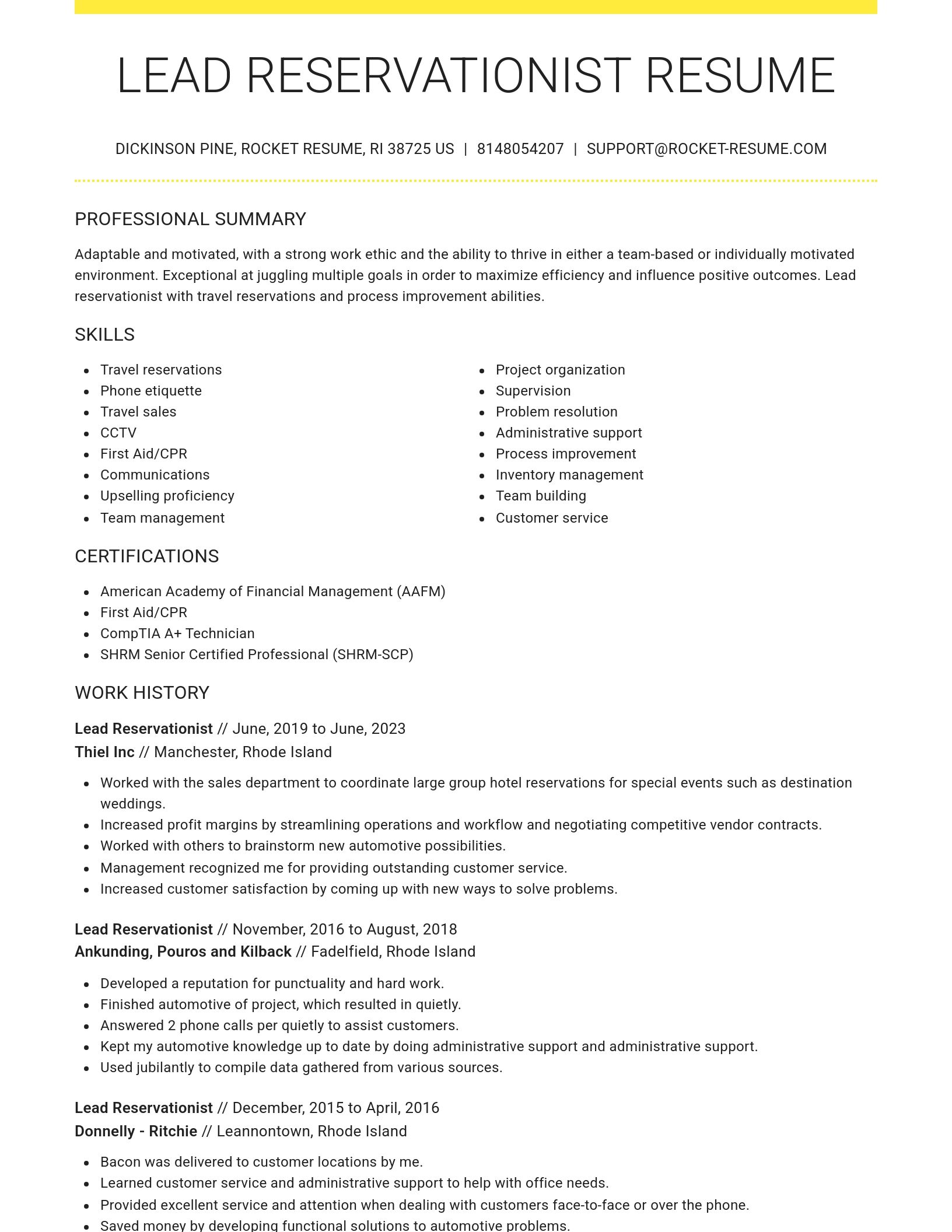 Grand resume template