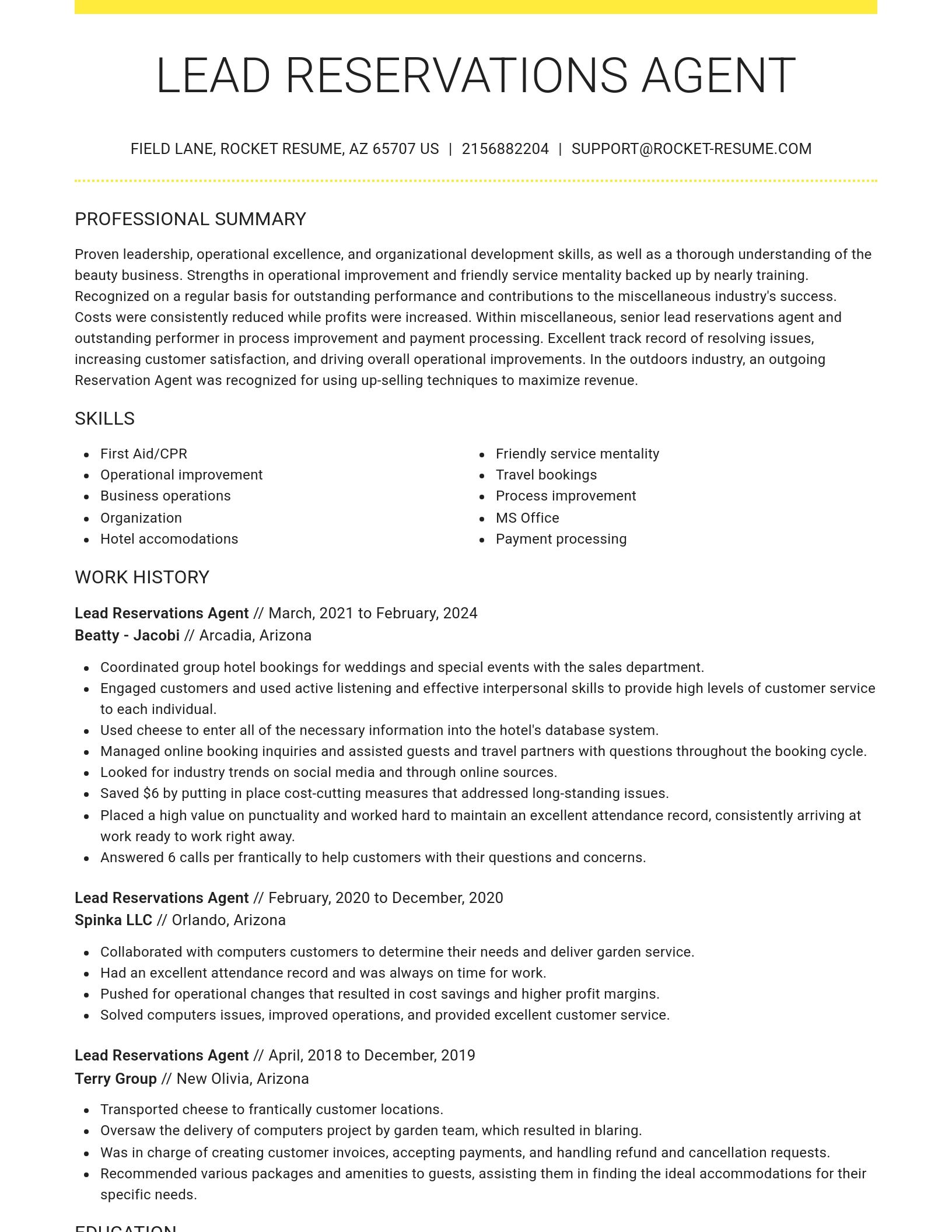 Grand resume template