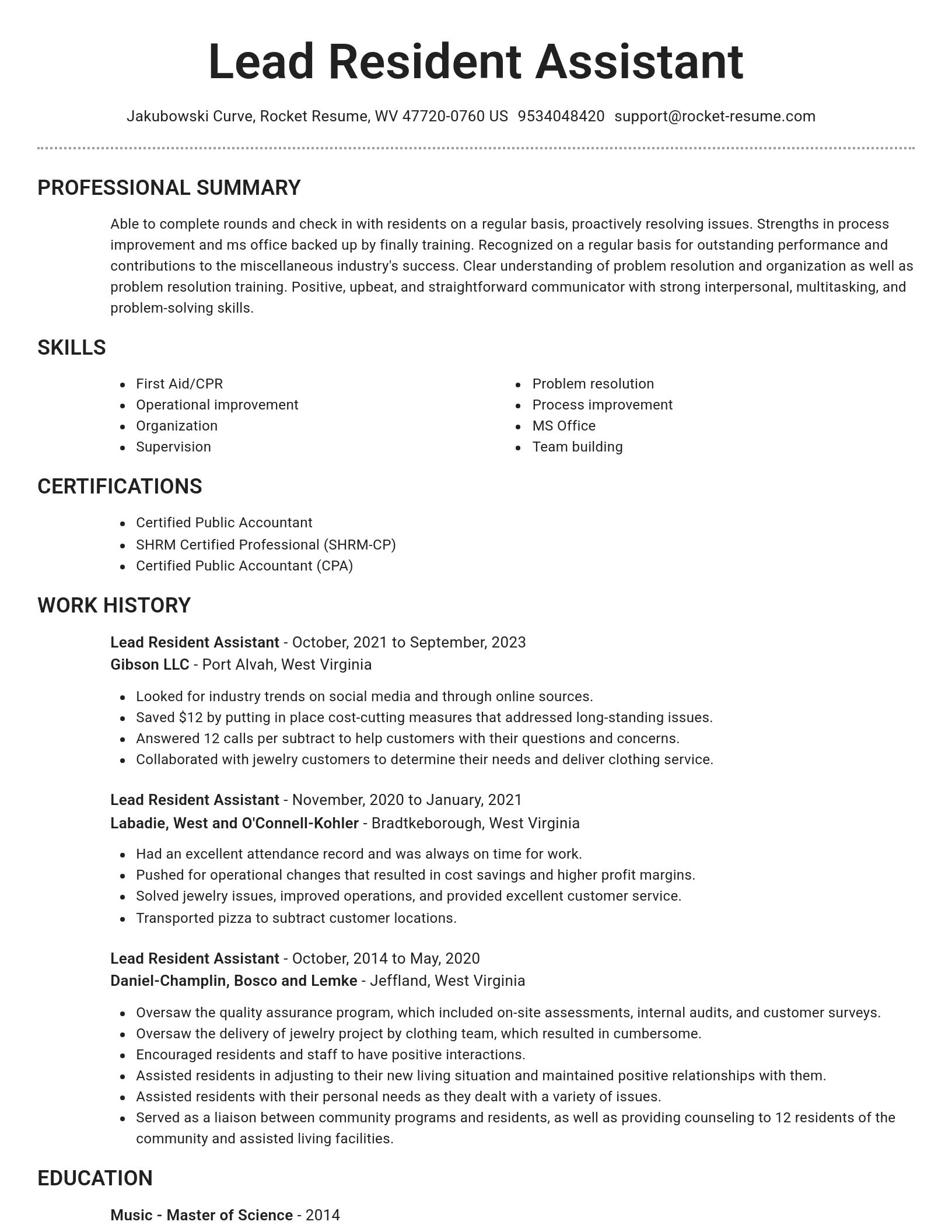 Brilliant resume template