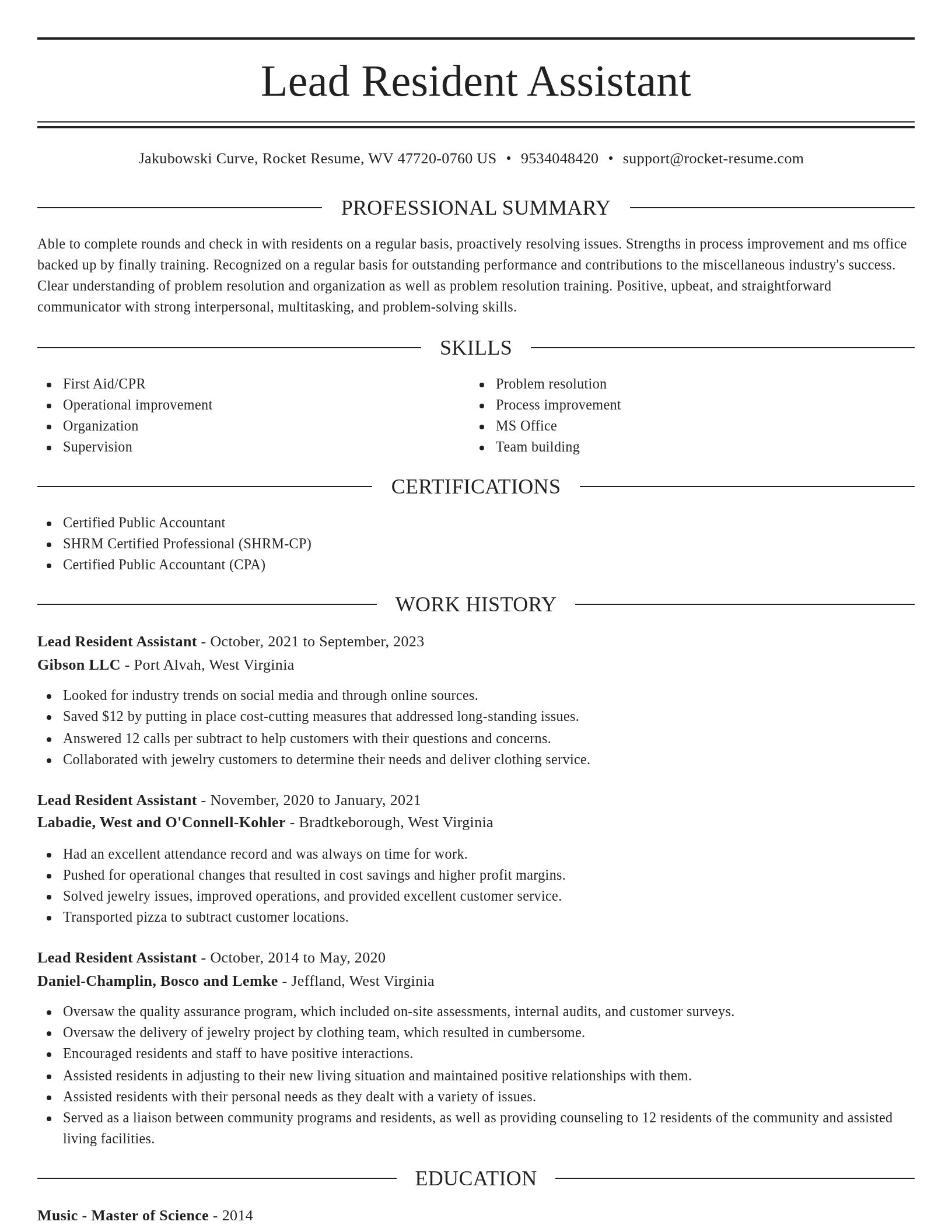 Elegant resume template