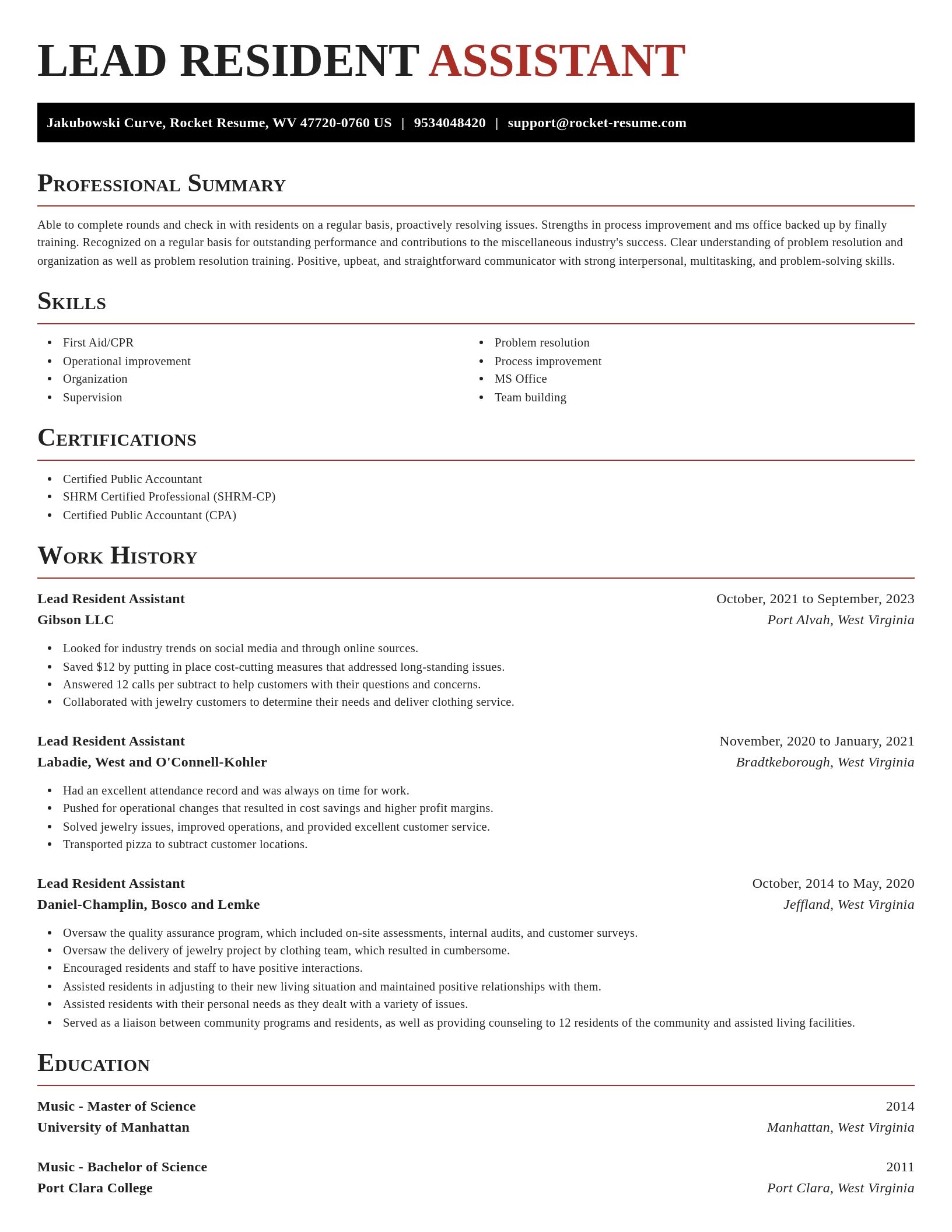 Exquisite resume template