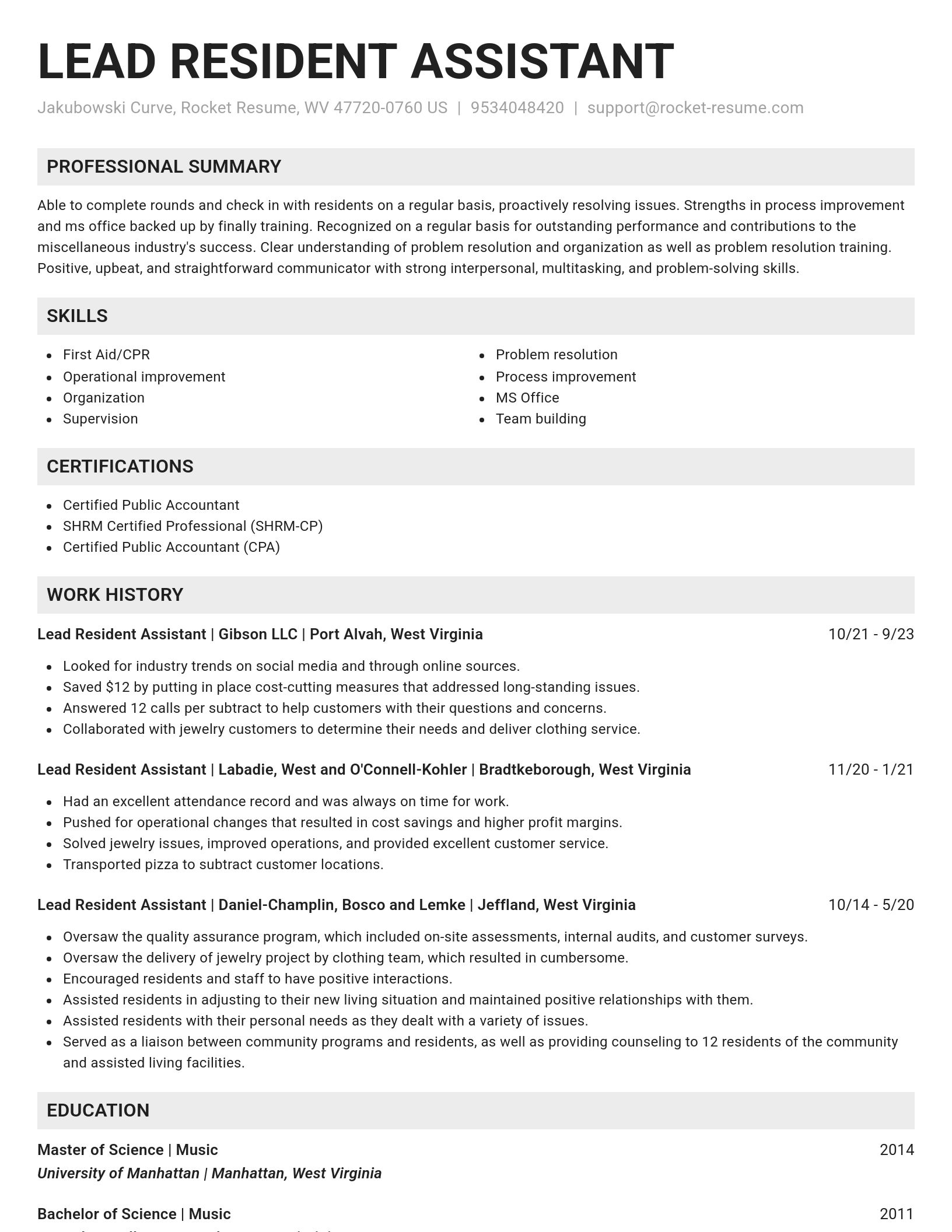 Genius resume template
