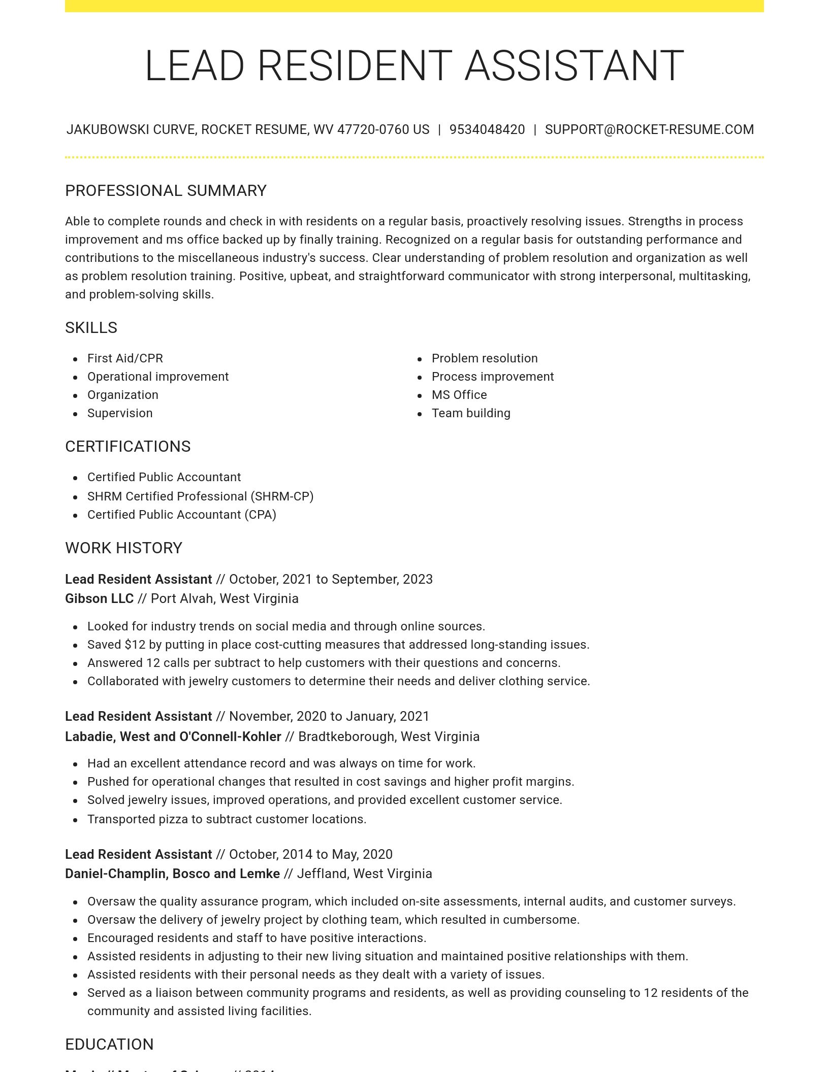 Grand resume template
