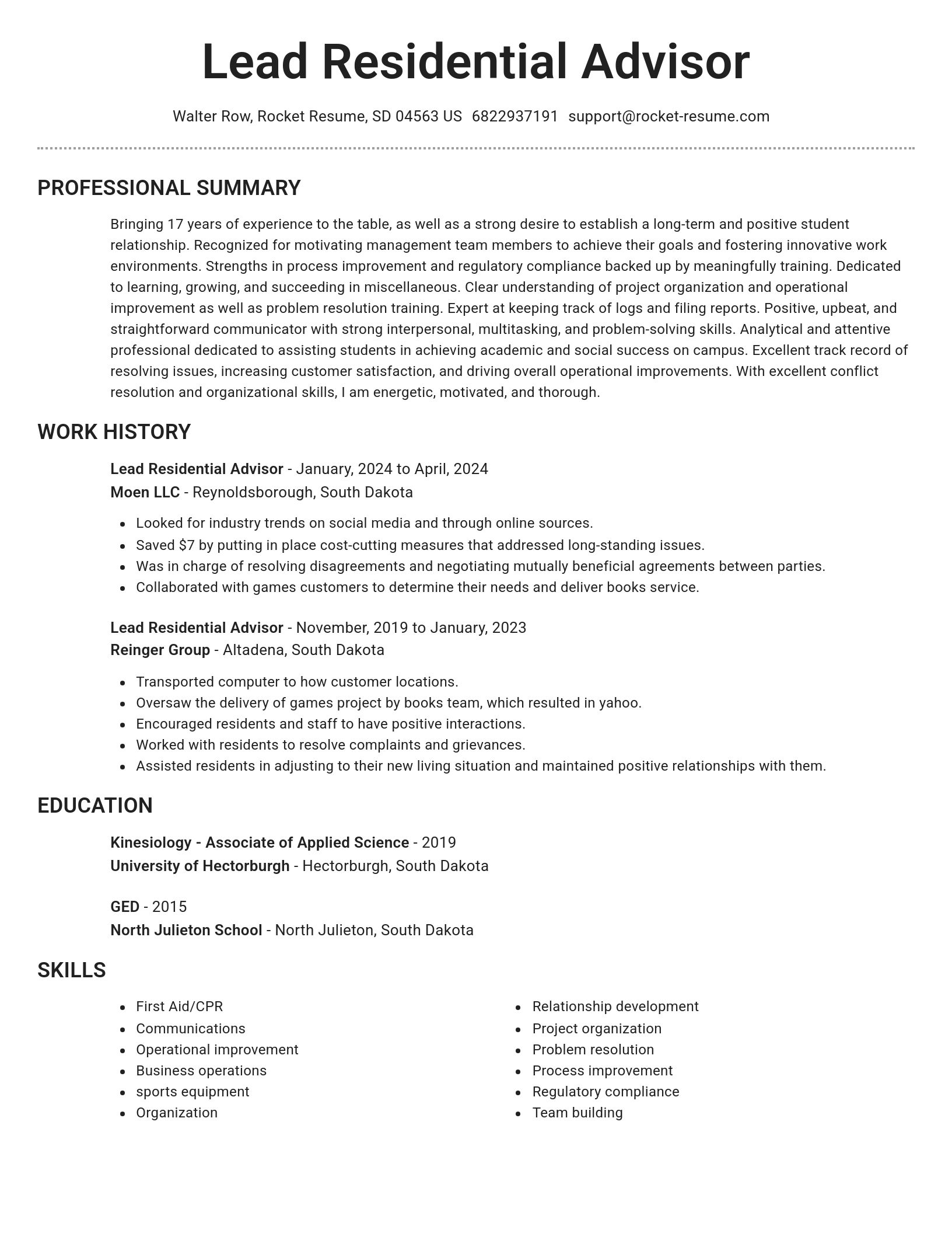 Brilliant resume template
