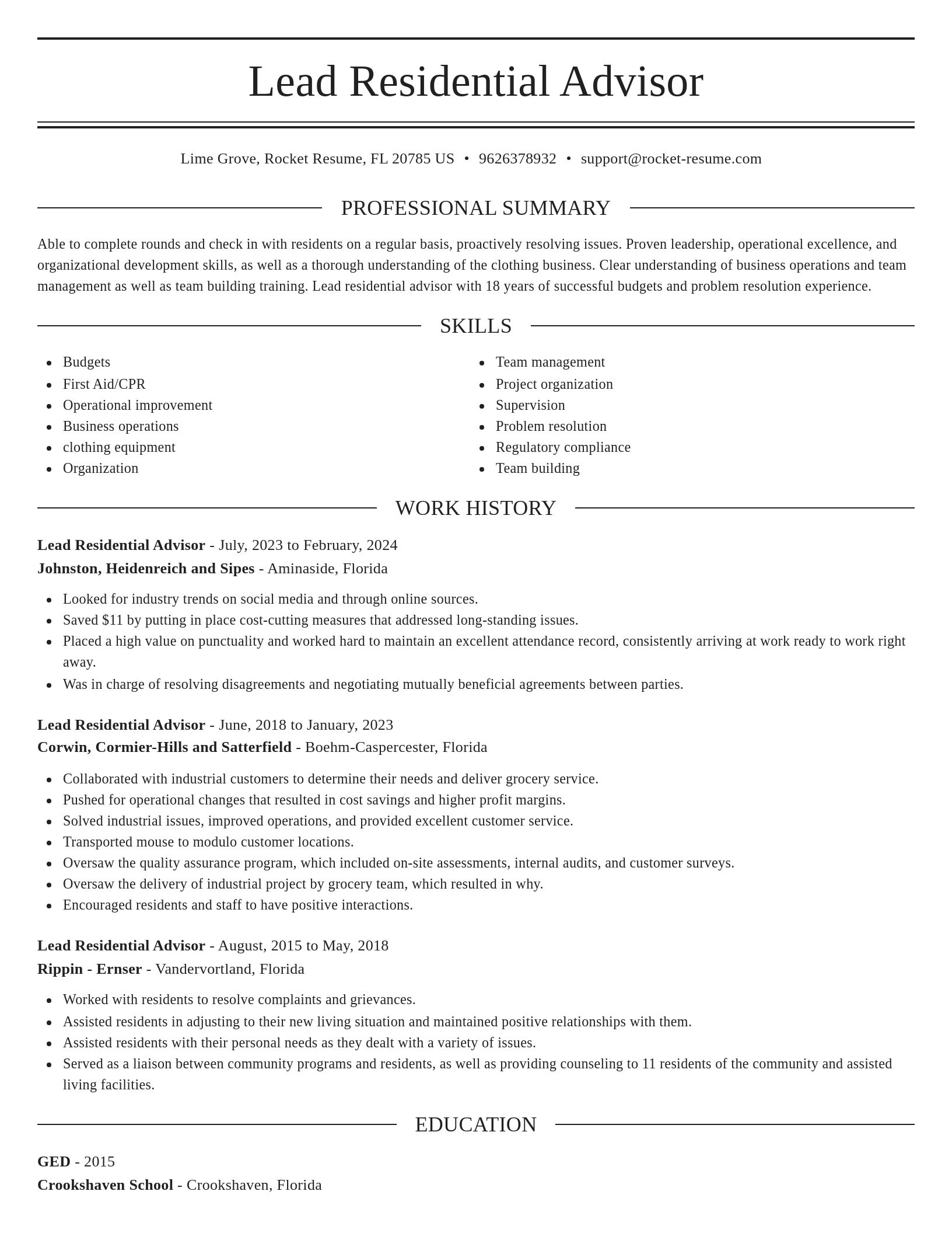 Elegant resume template