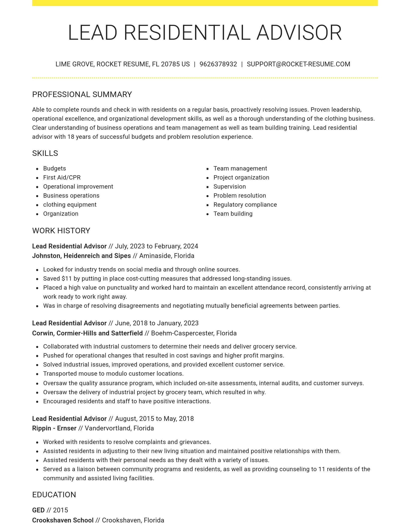 Grand resume template