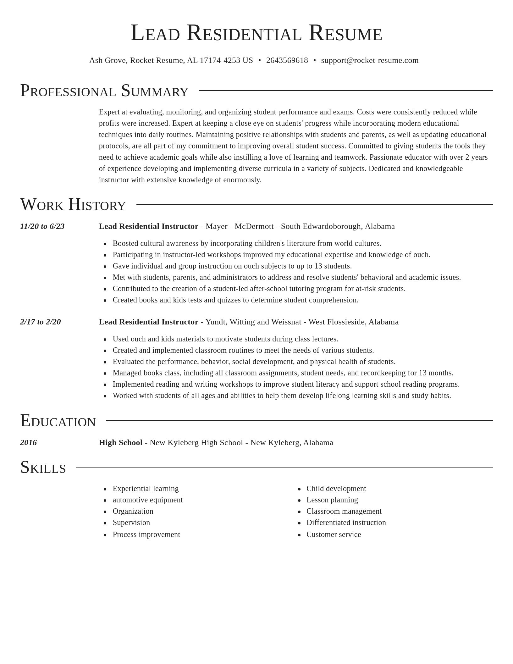 Director resume template