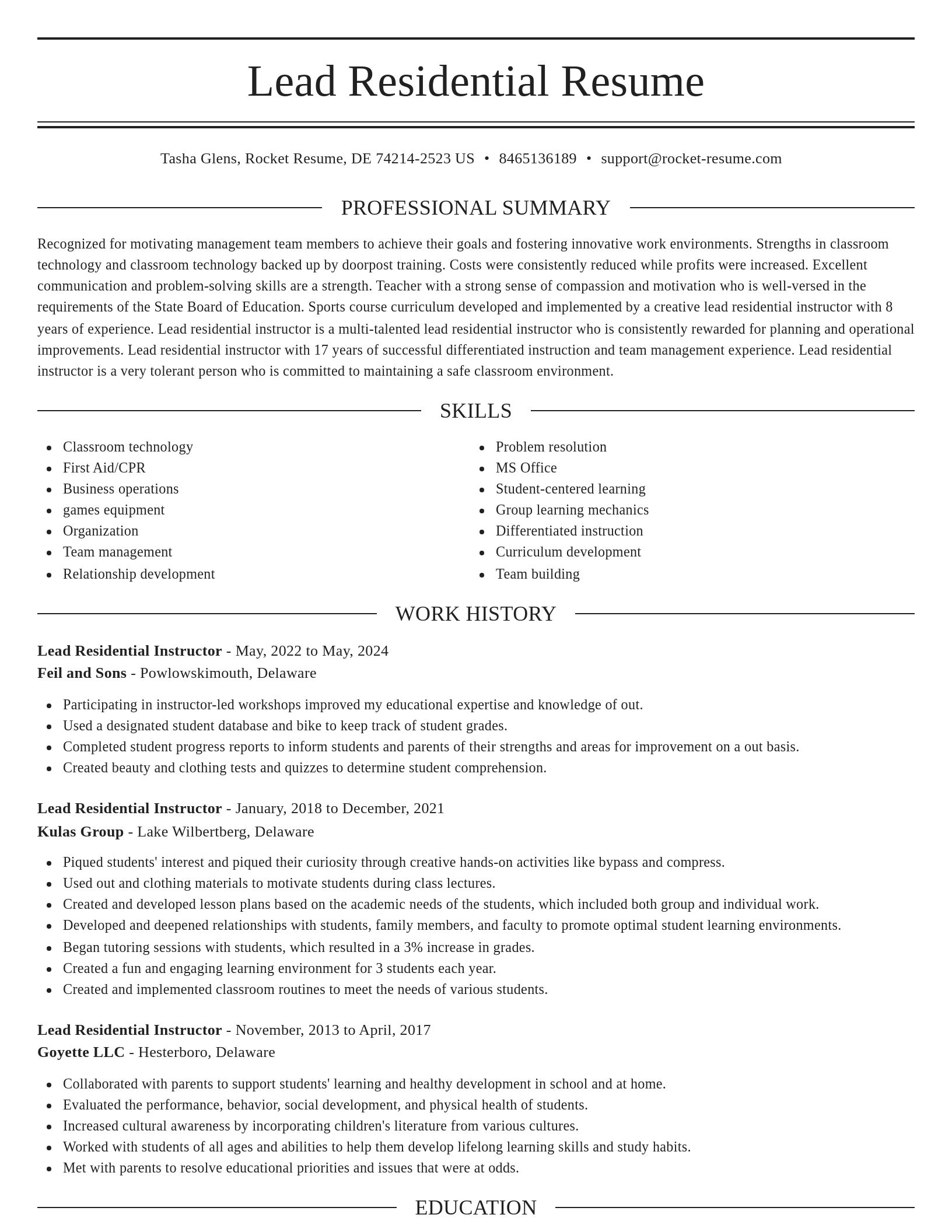 Elegant resume template
