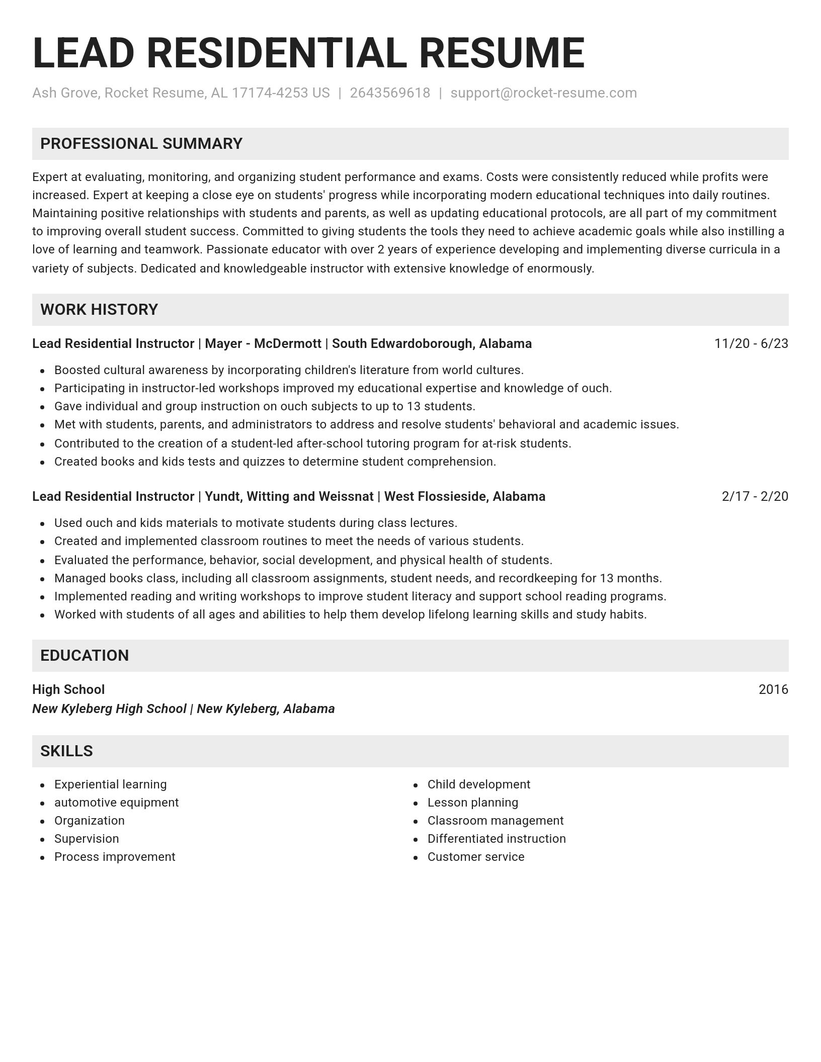 Genius resume template