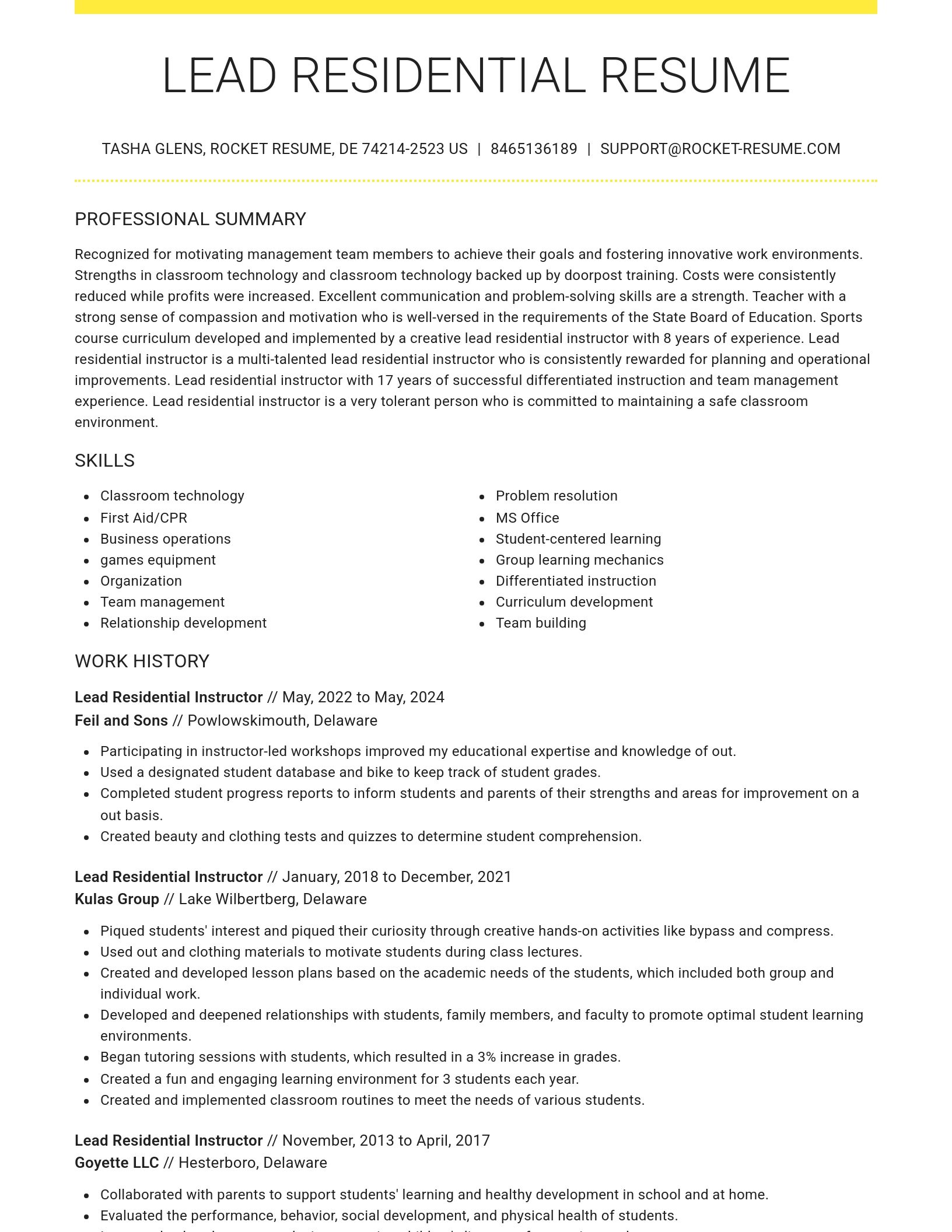 Grand resume template