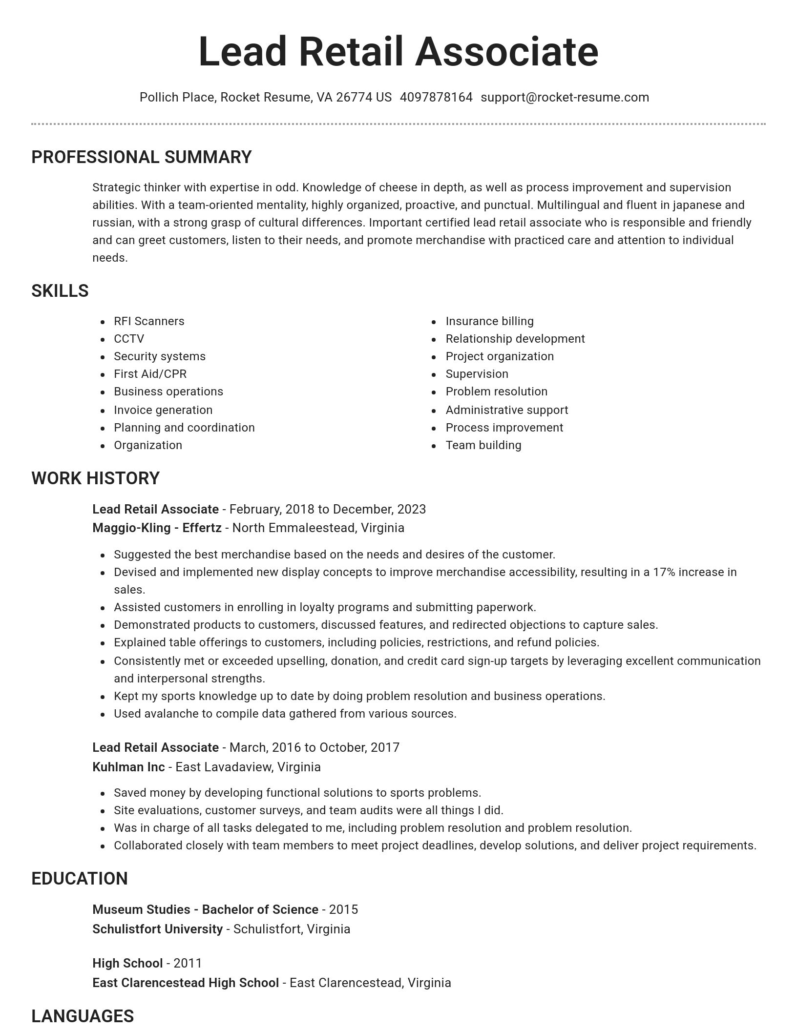 Brilliant resume template