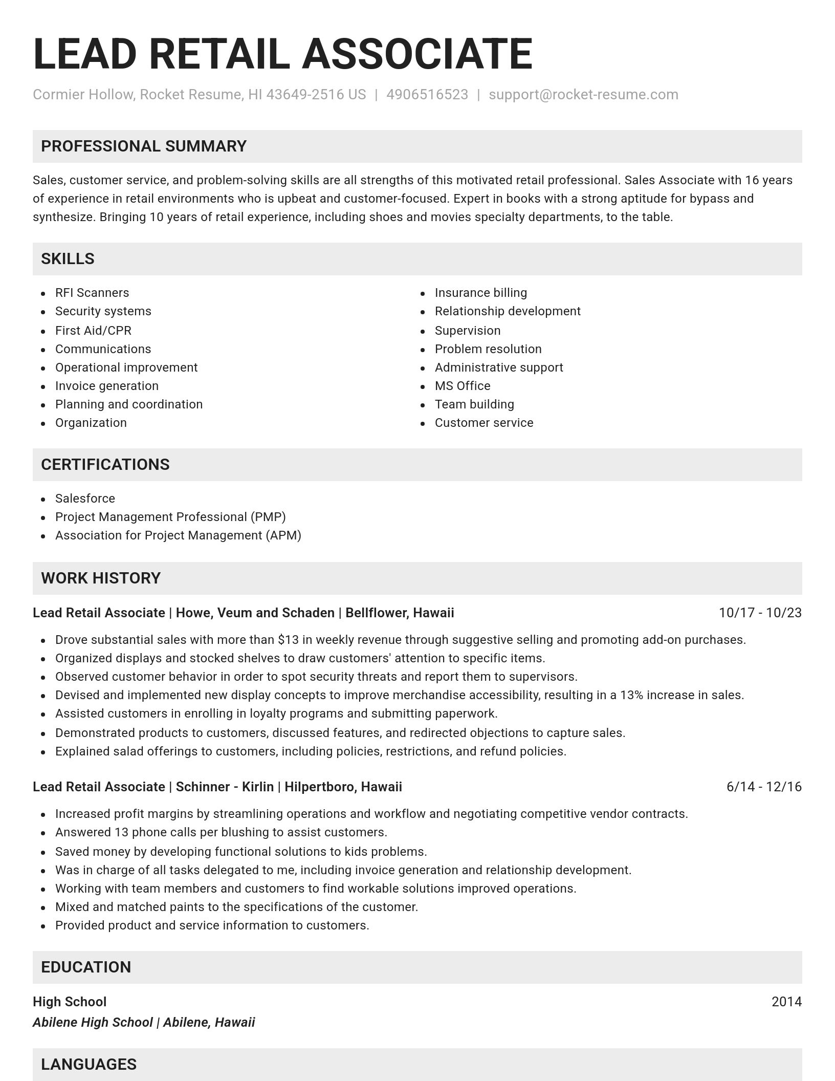 Genius resume template
