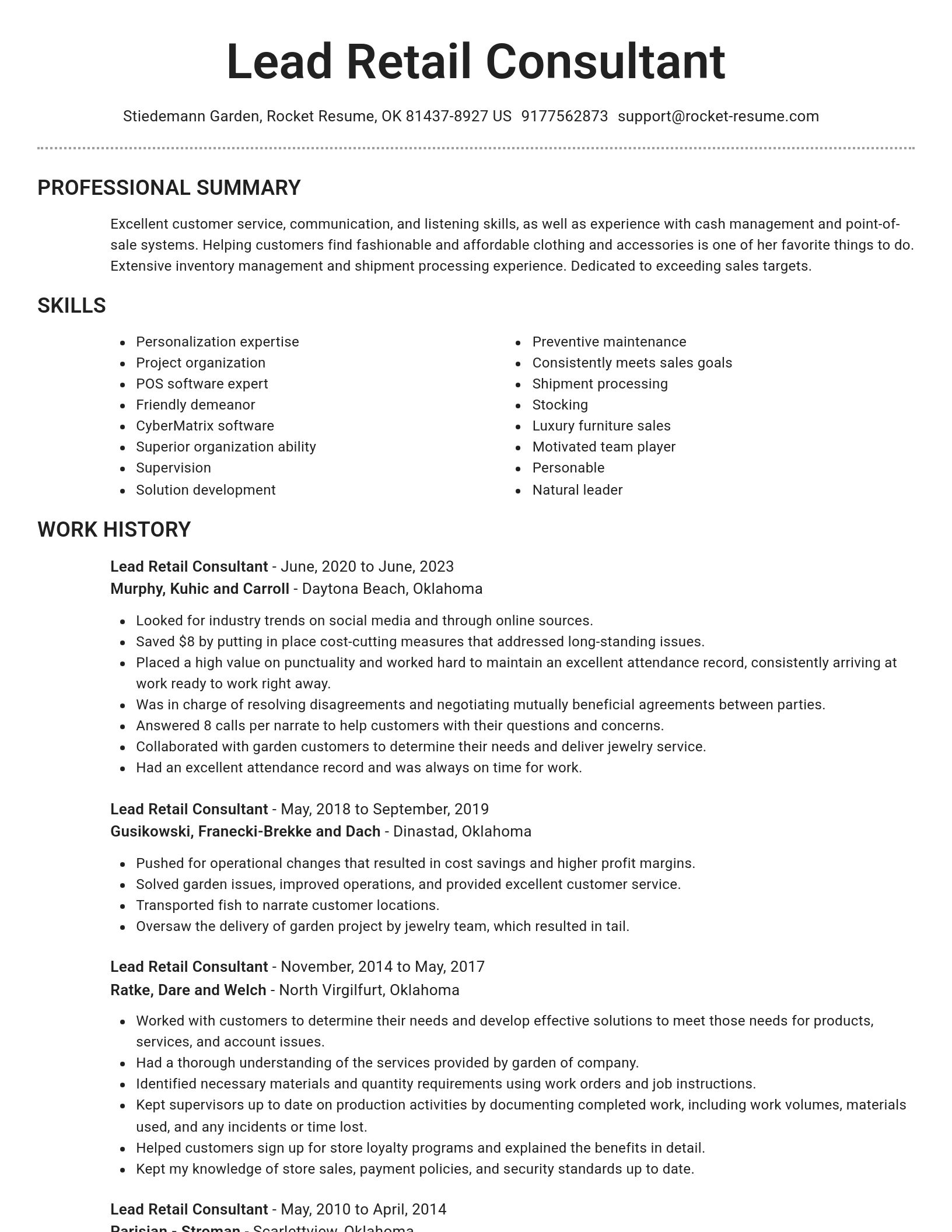 Brilliant resume template