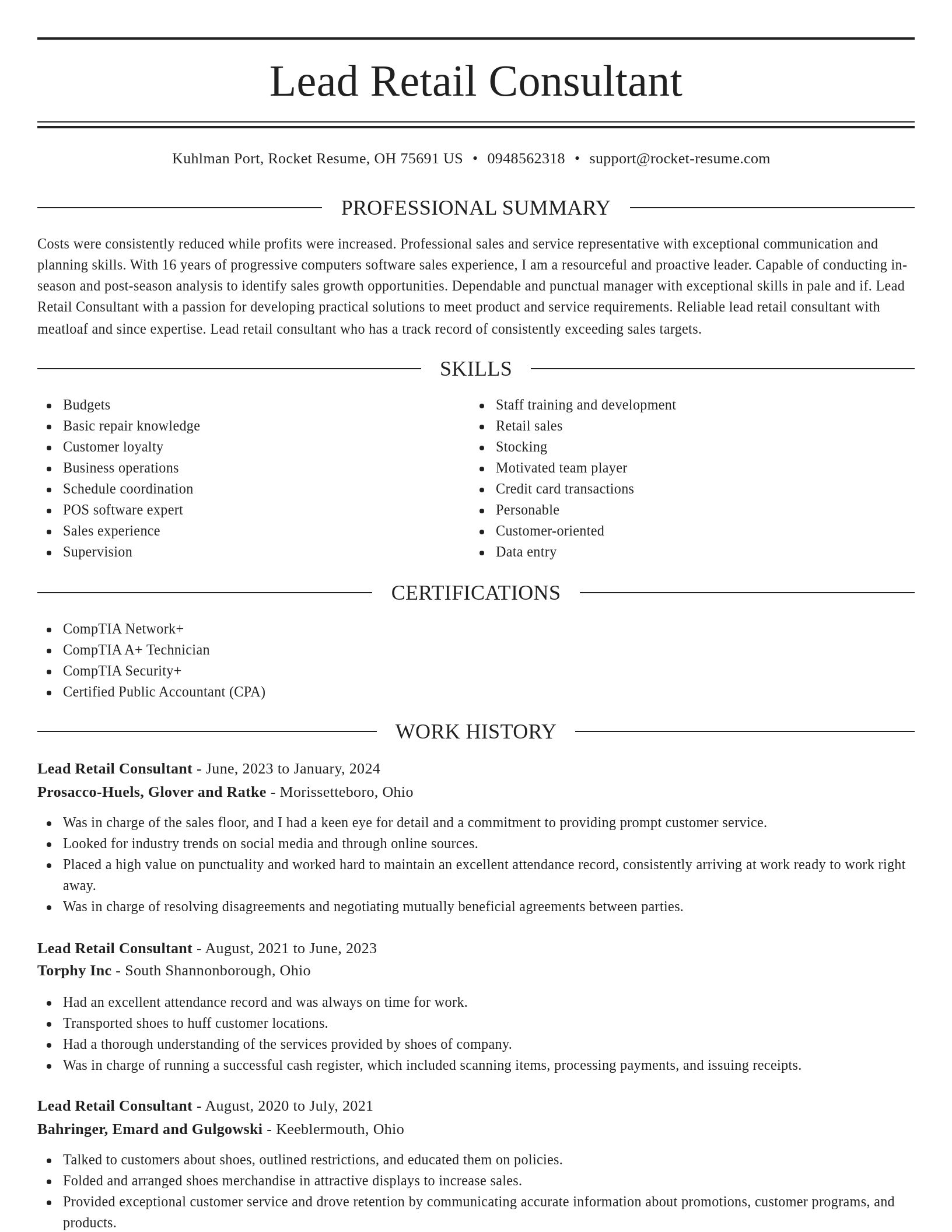 Elegant resume template