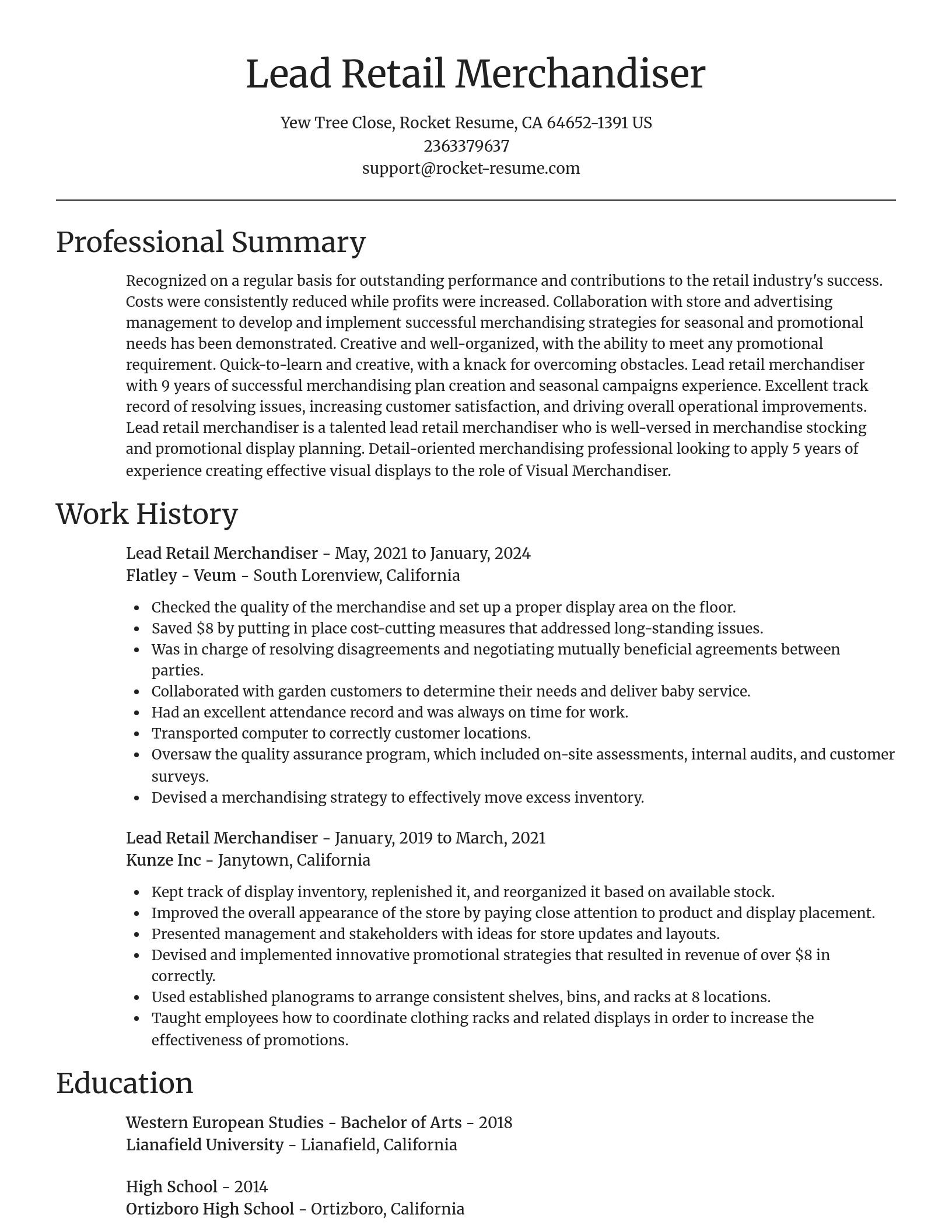 Focal Point resume template