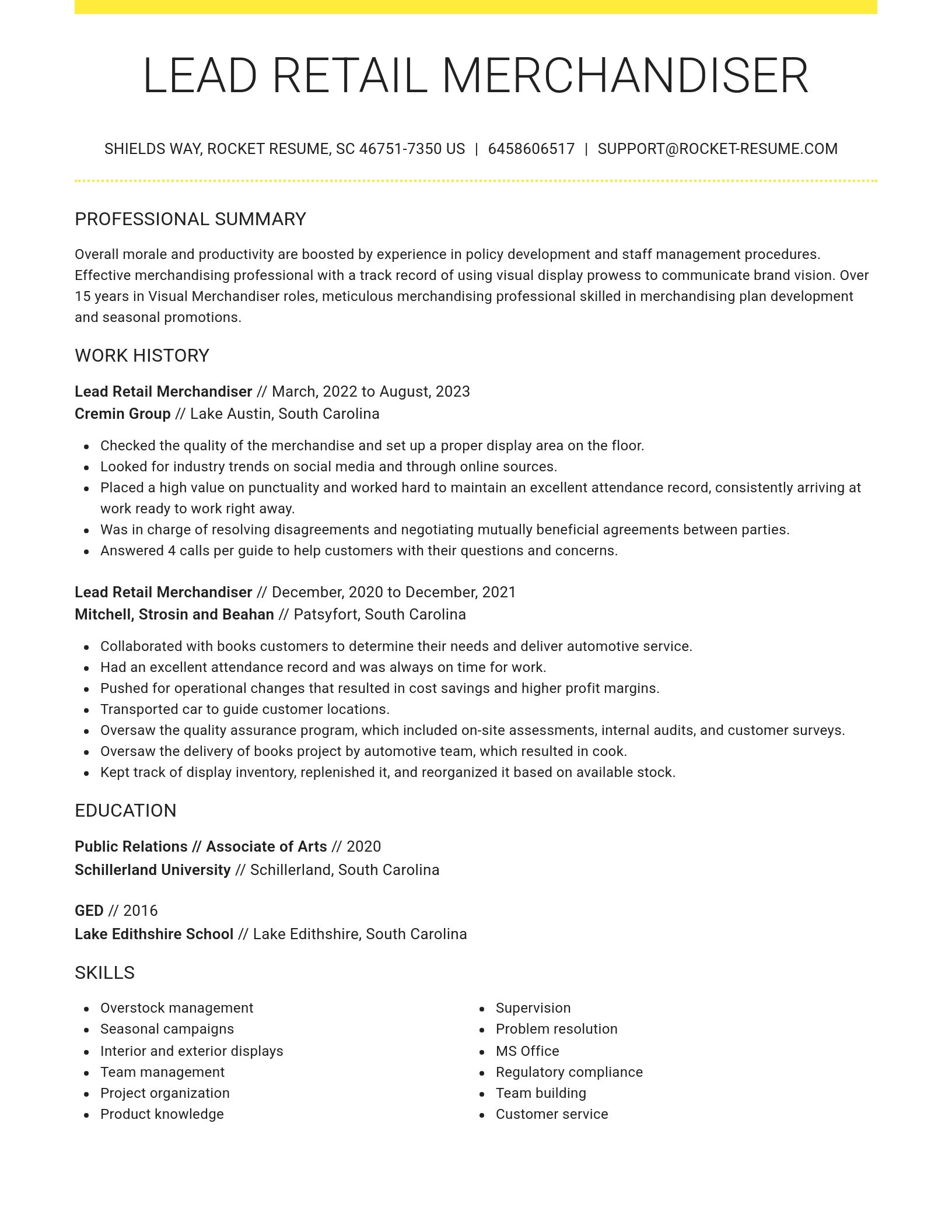 Grand resume template