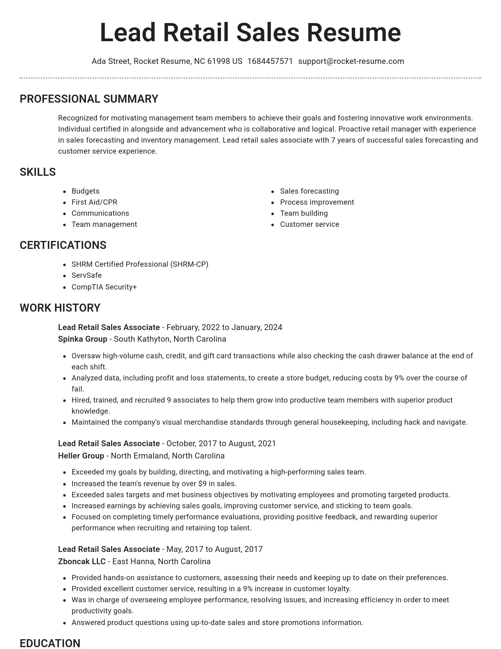 Brilliant resume template