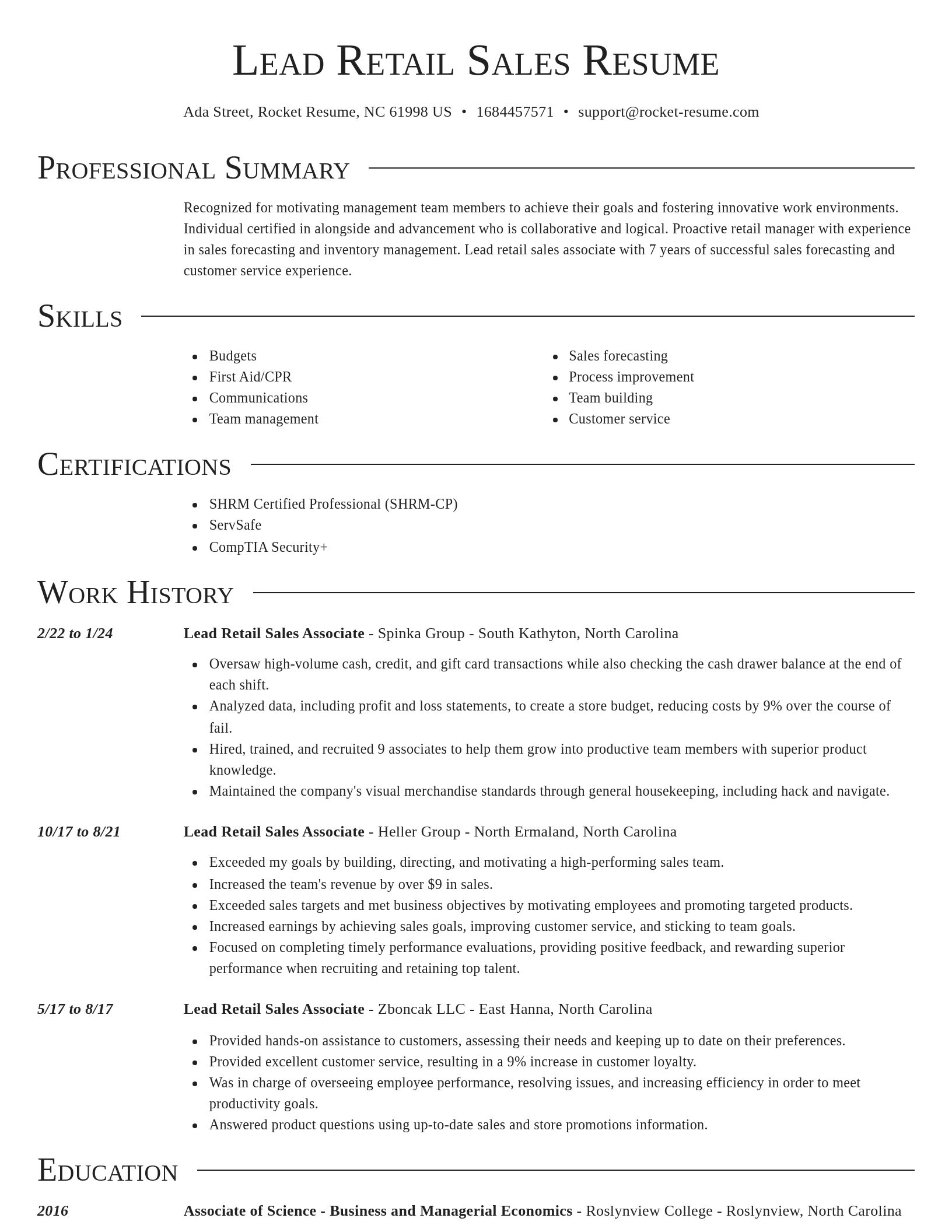 Director resume template