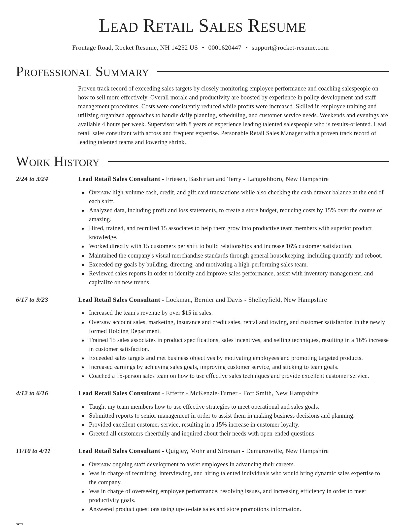 Director resume template