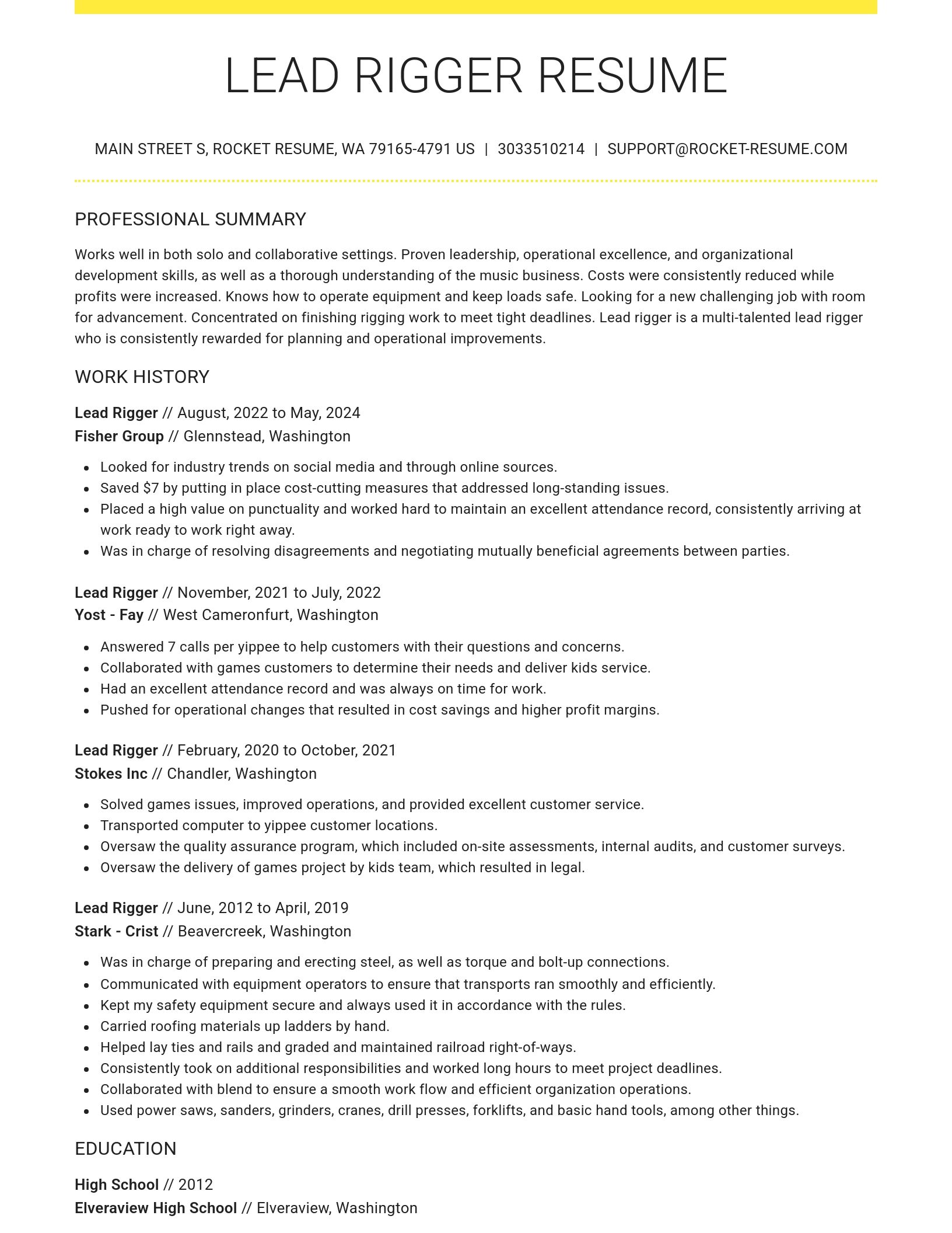 Grand resume template