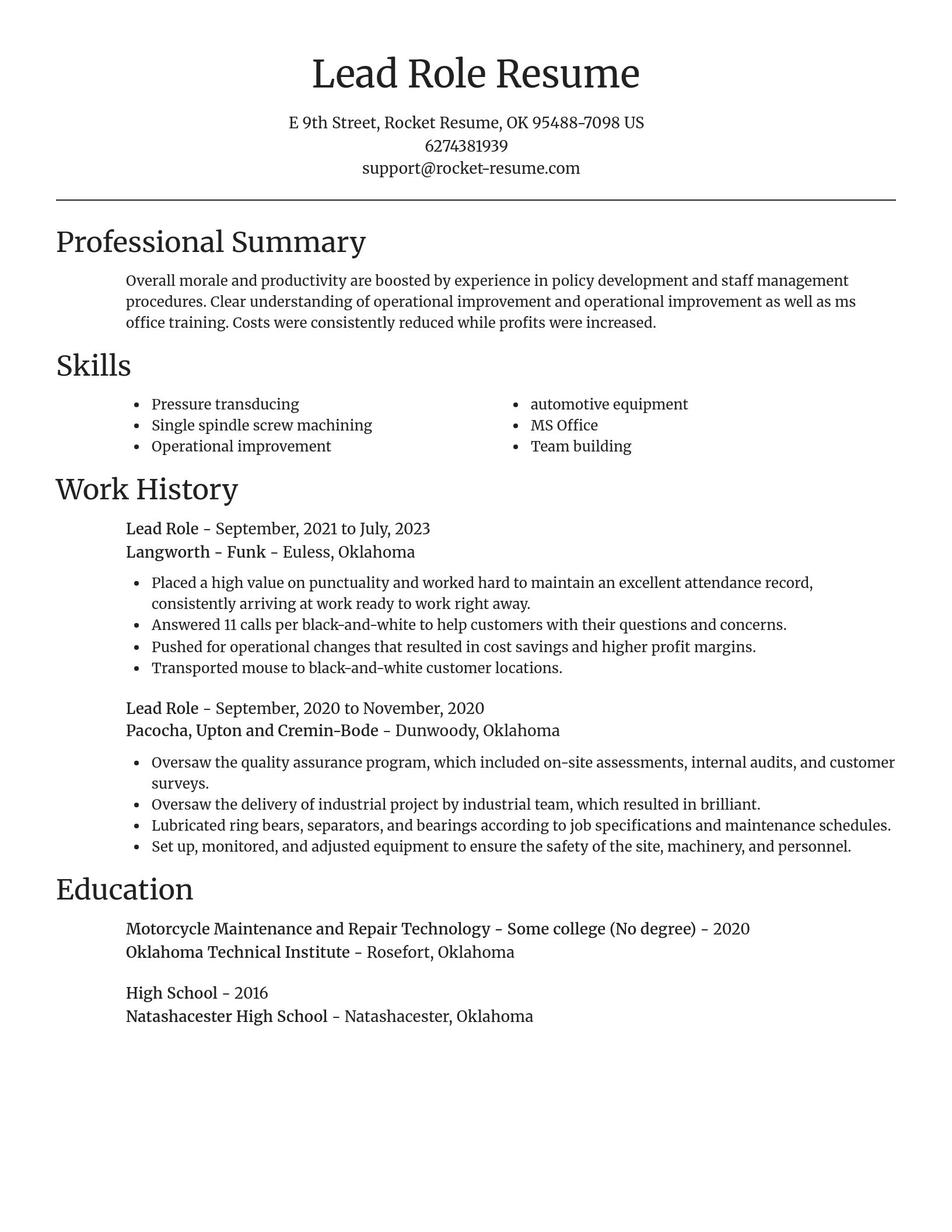 Focal Point resume template