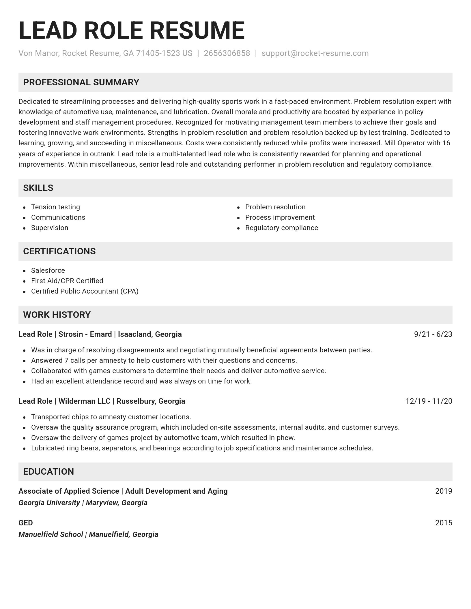Genius resume template