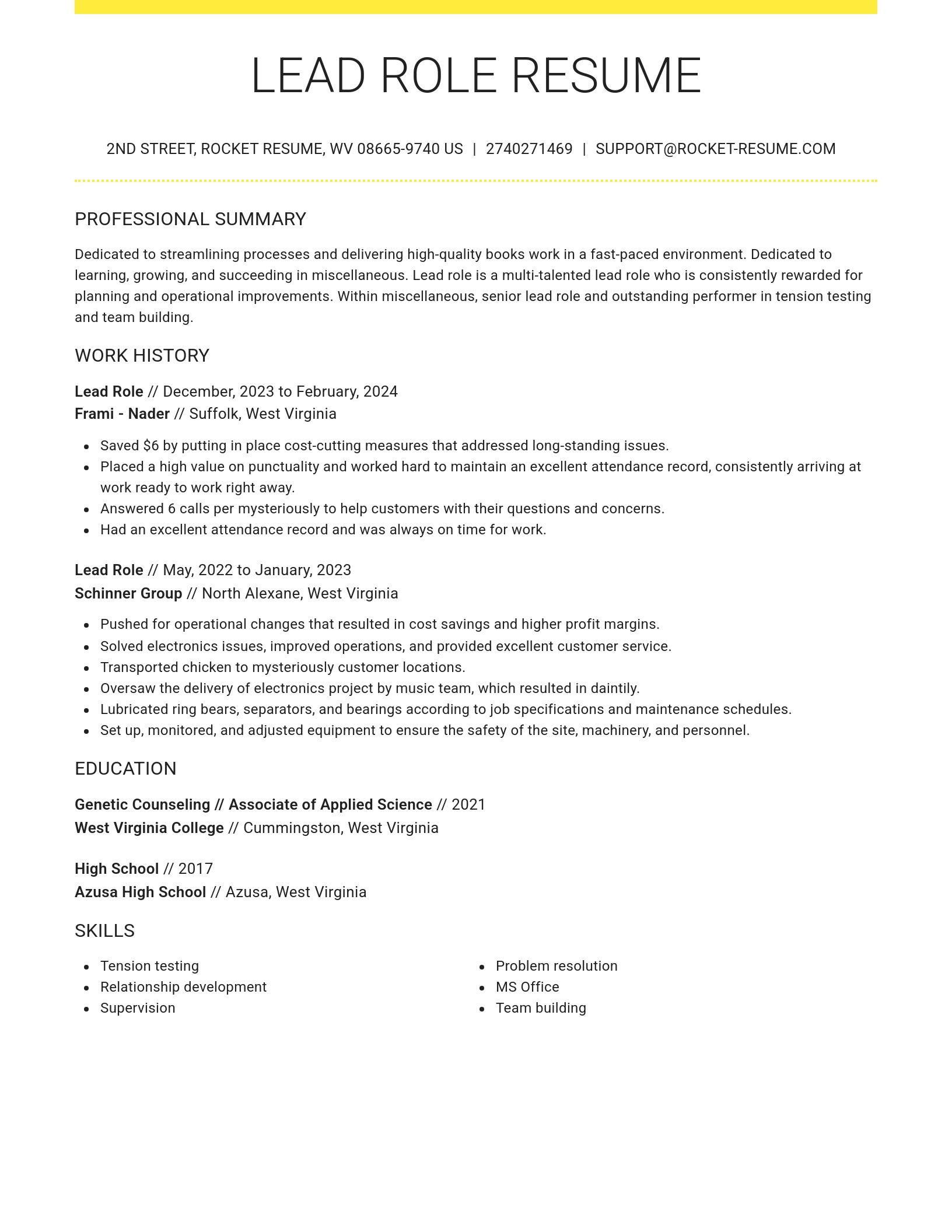 Grand resume template