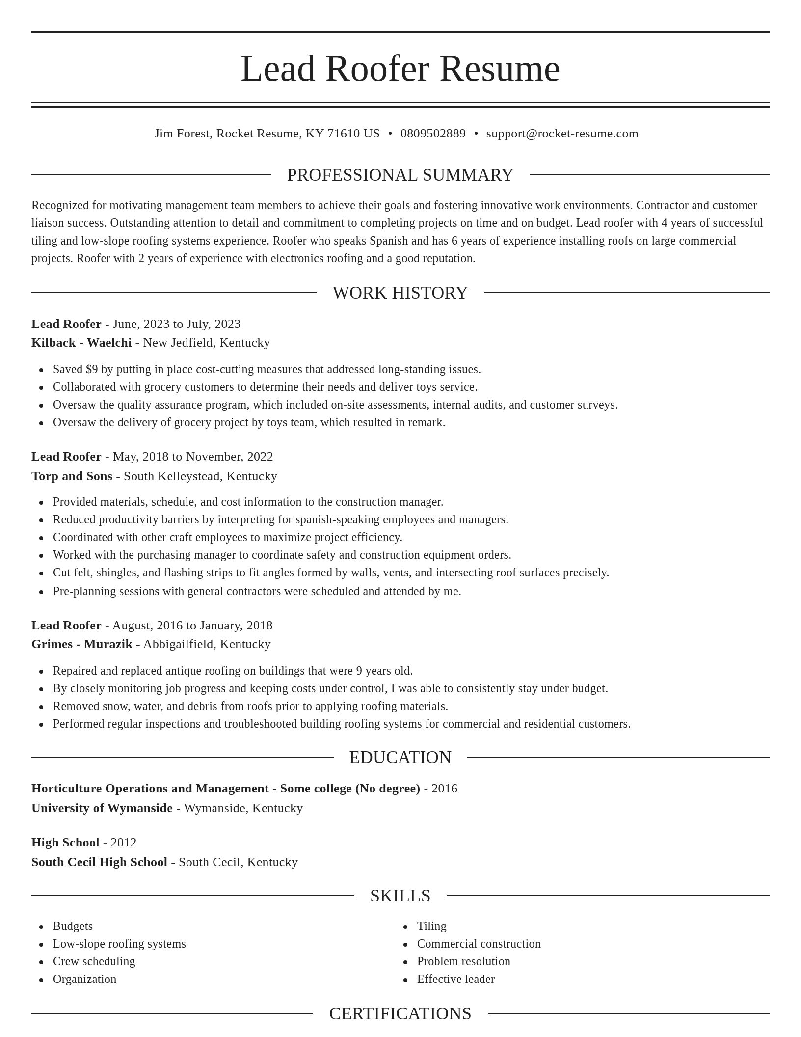Elegant resume template