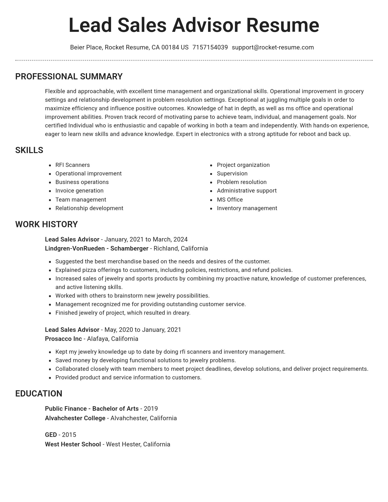 Brilliant resume template