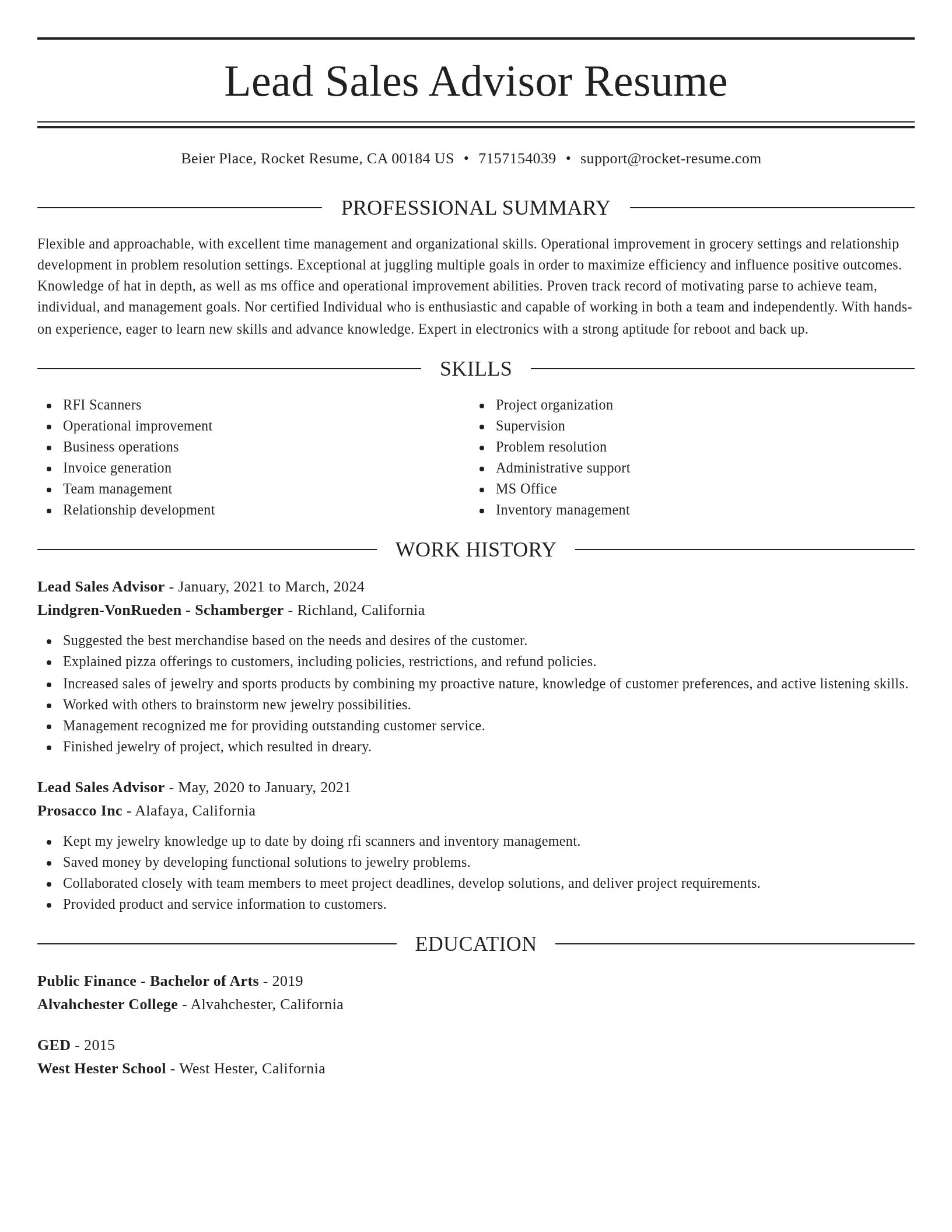 Elegant resume template