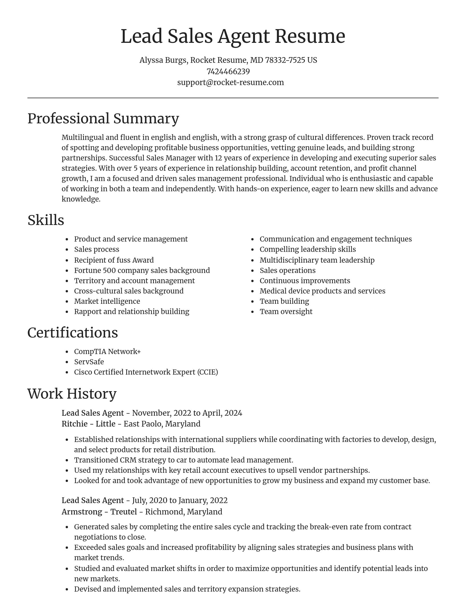 Focal Point resume template