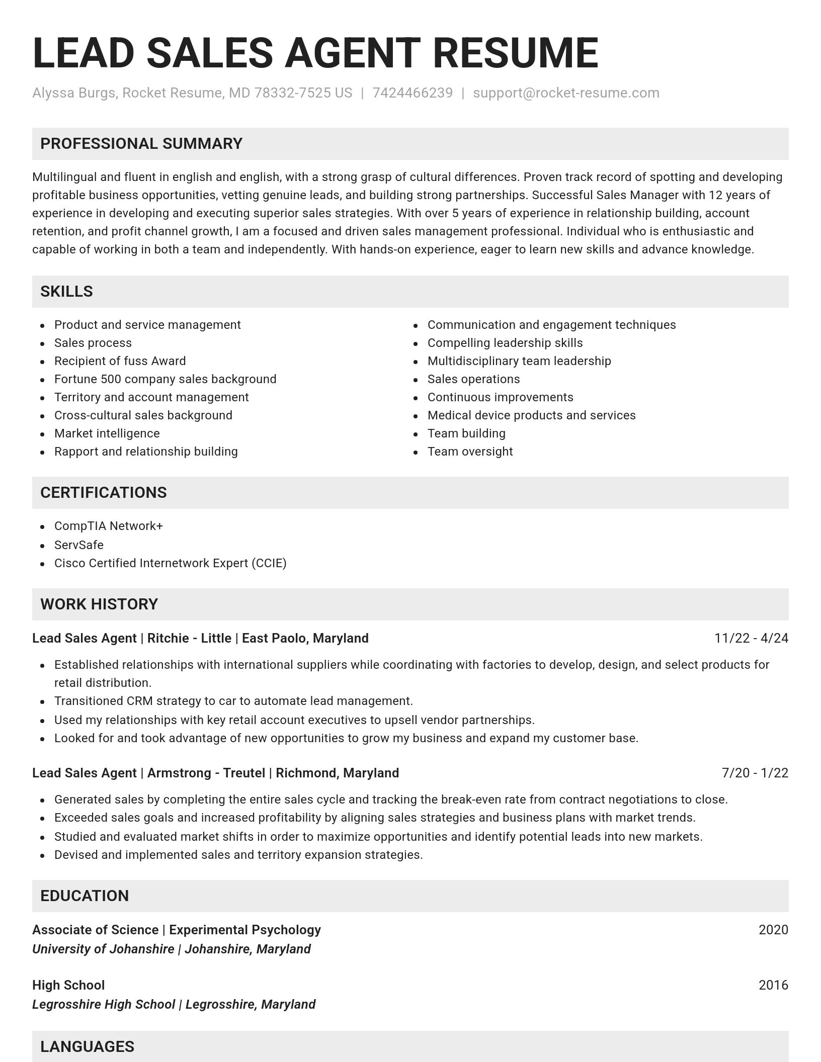 Genius resume template