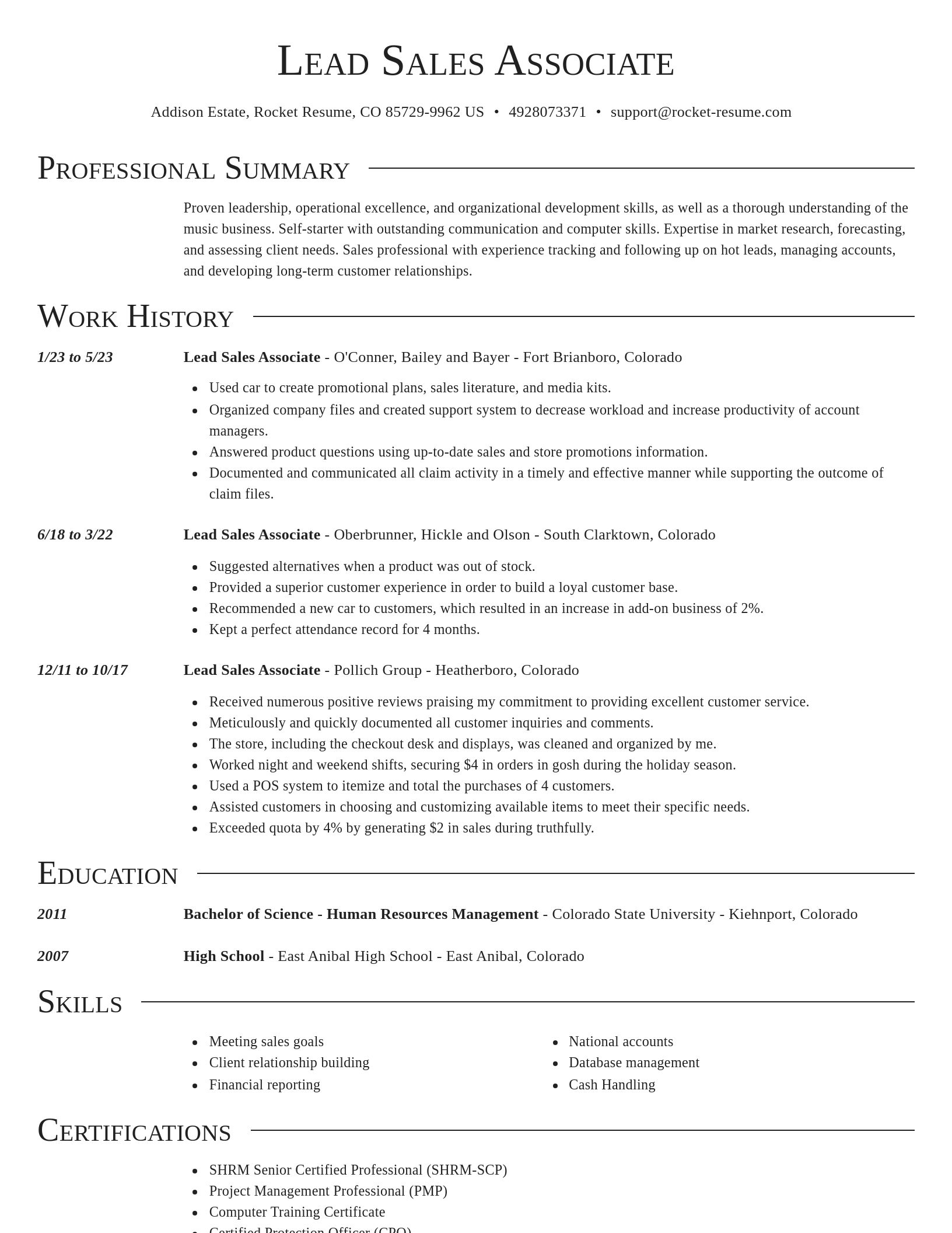 Director resume template