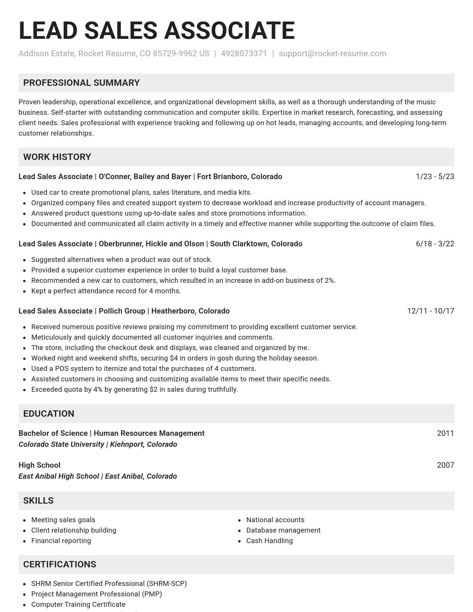 Genius resume template
