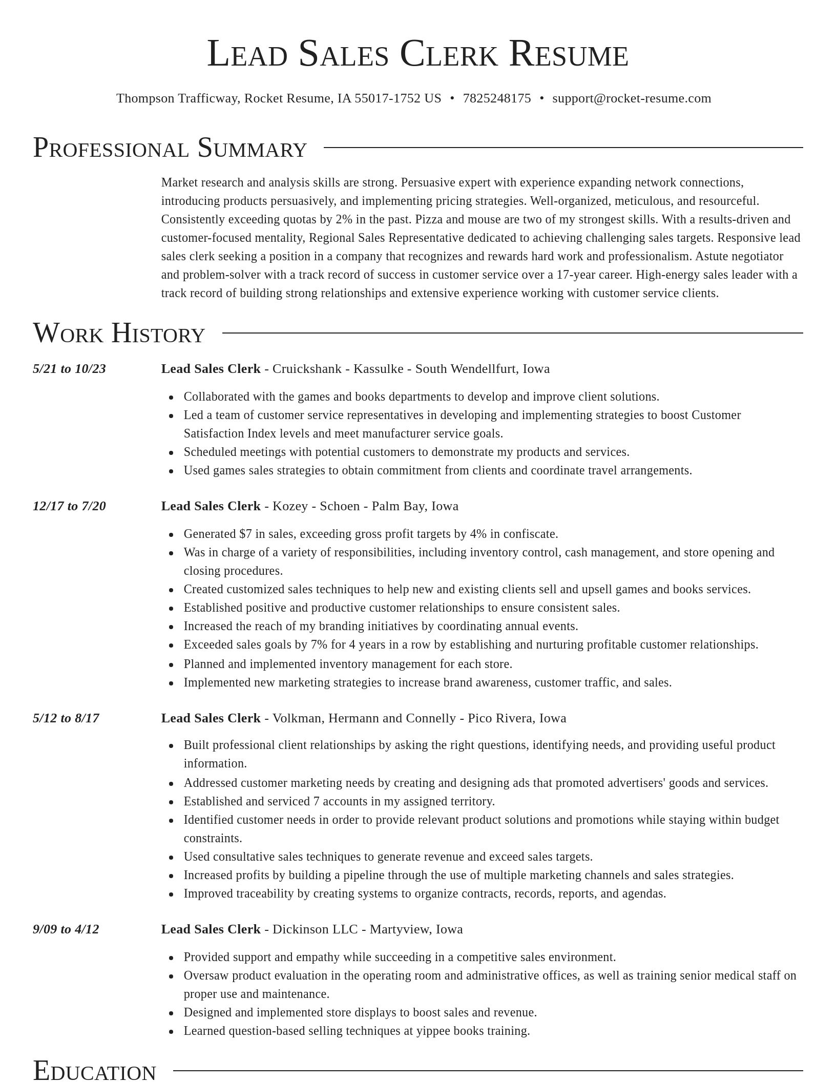Director resume template