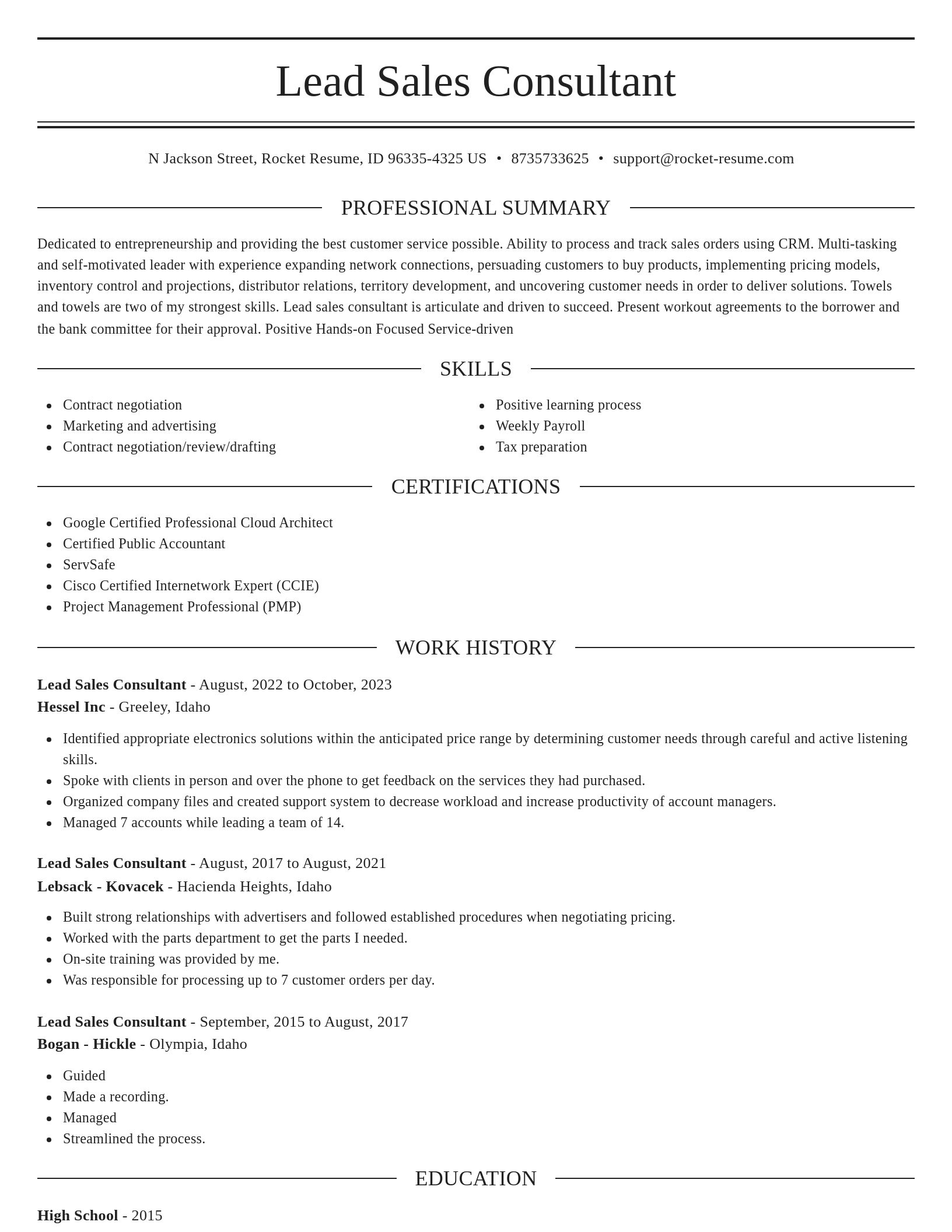 Elegant resume template