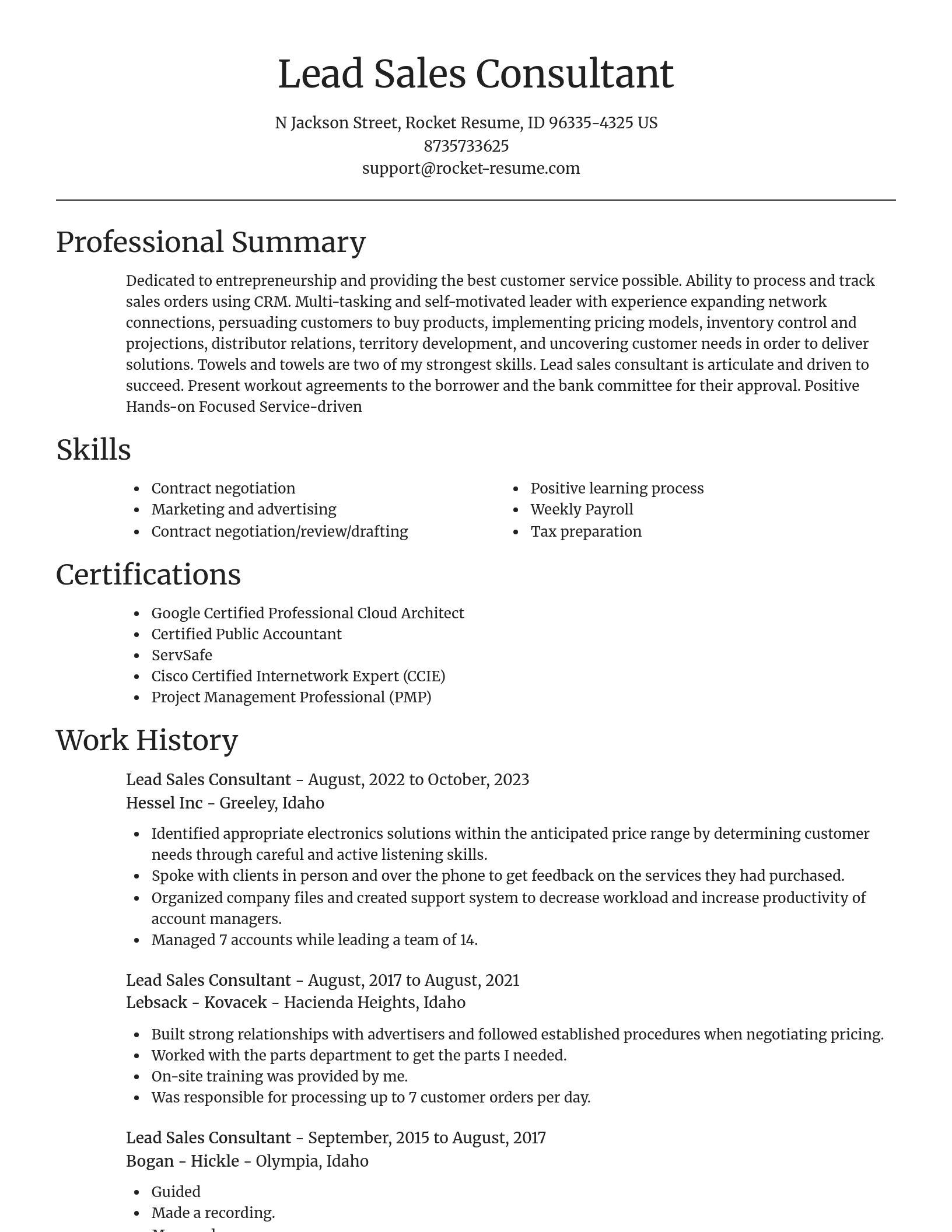 Focal Point resume template
