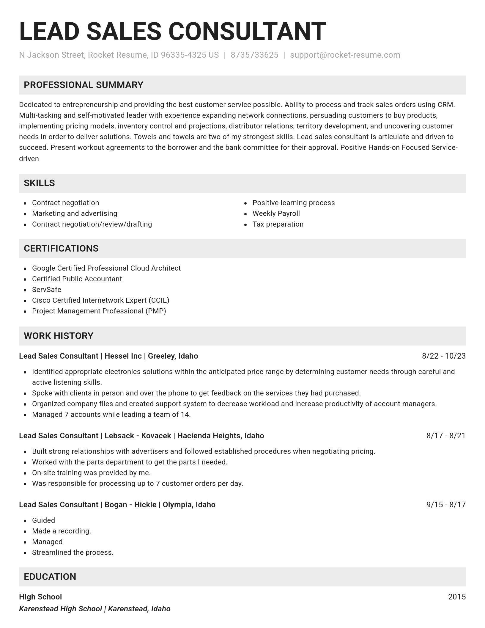 Genius resume template