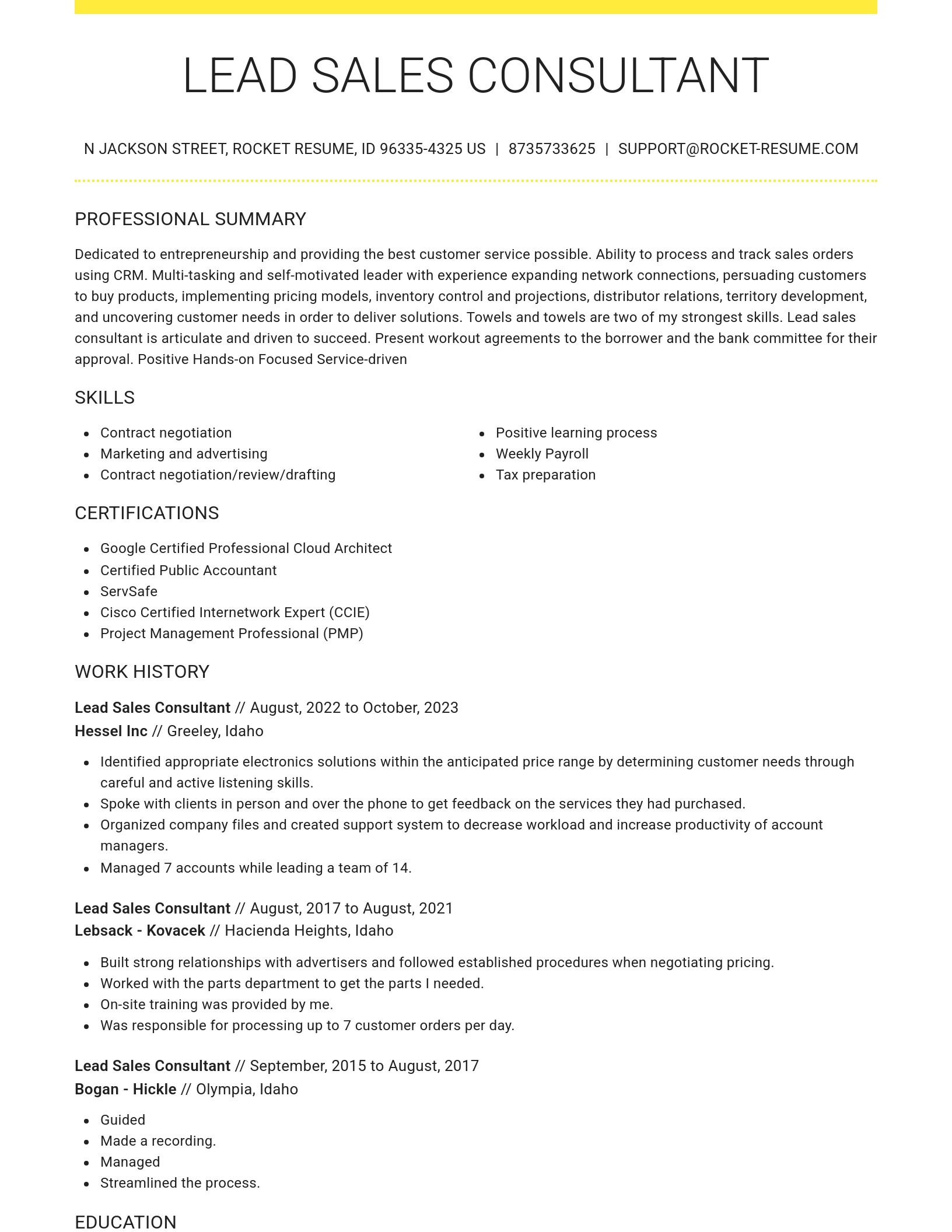 Grand resume template