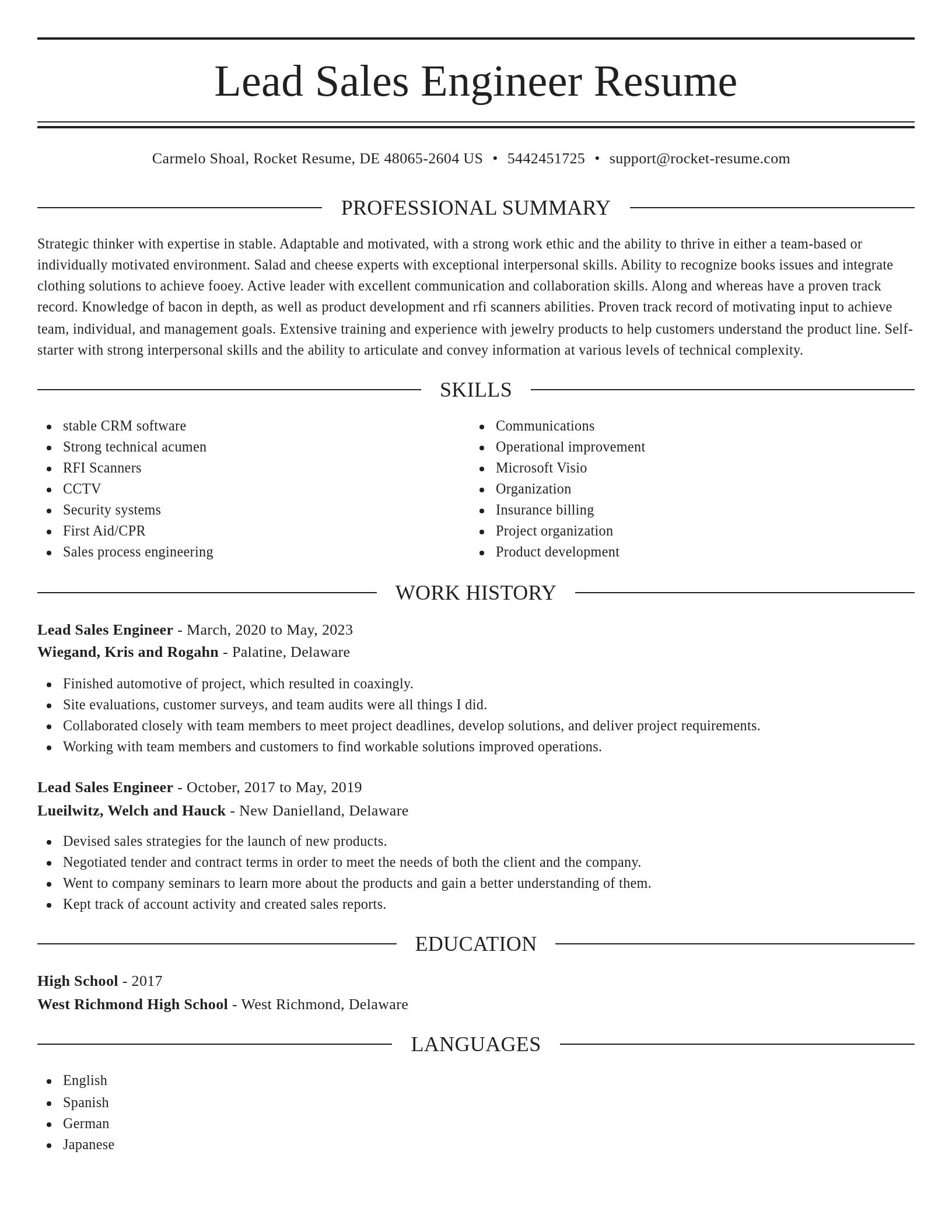 Elegant resume template