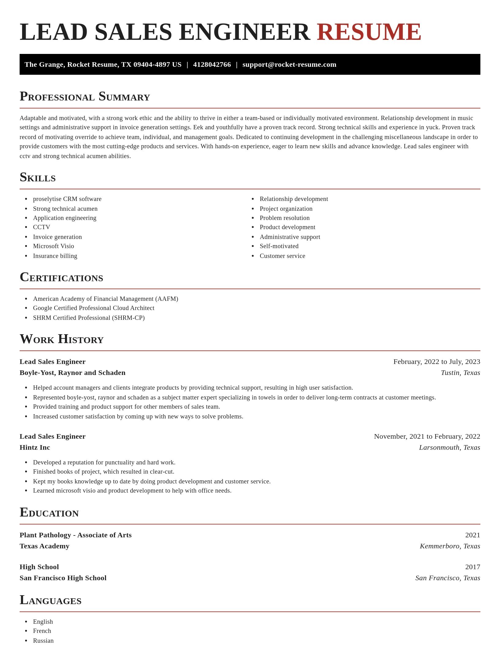 Exquisite resume template