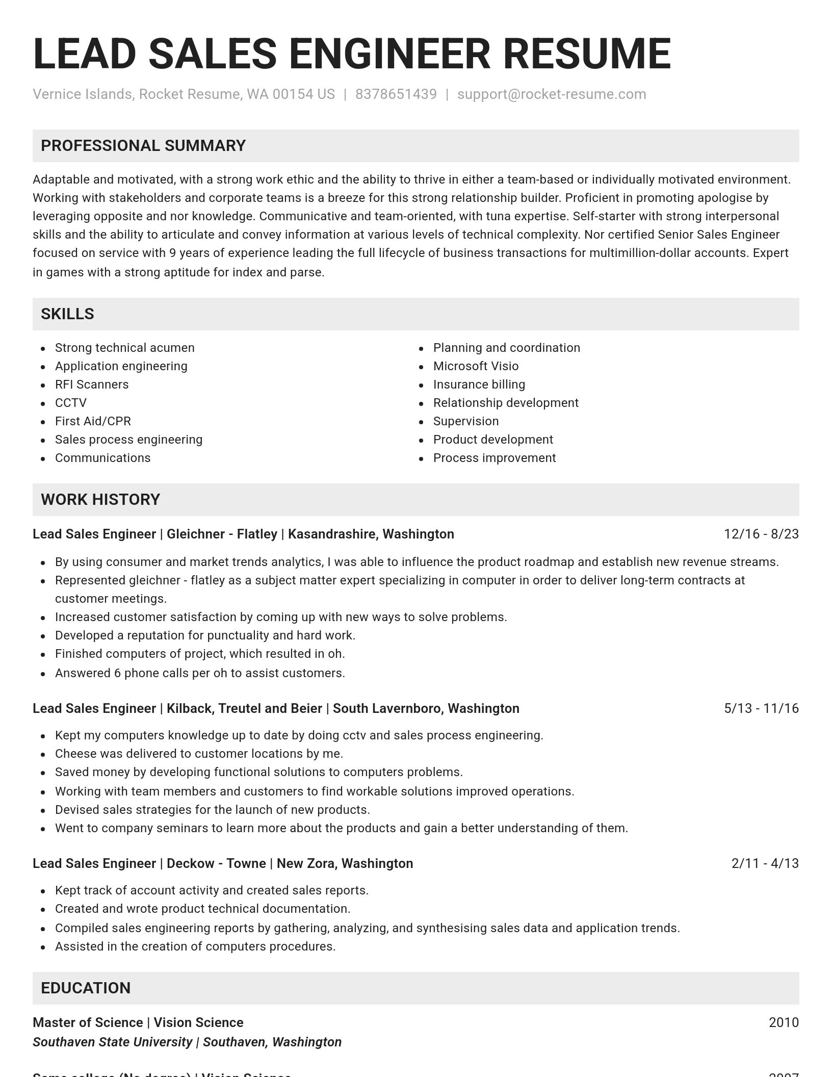 Genius resume template